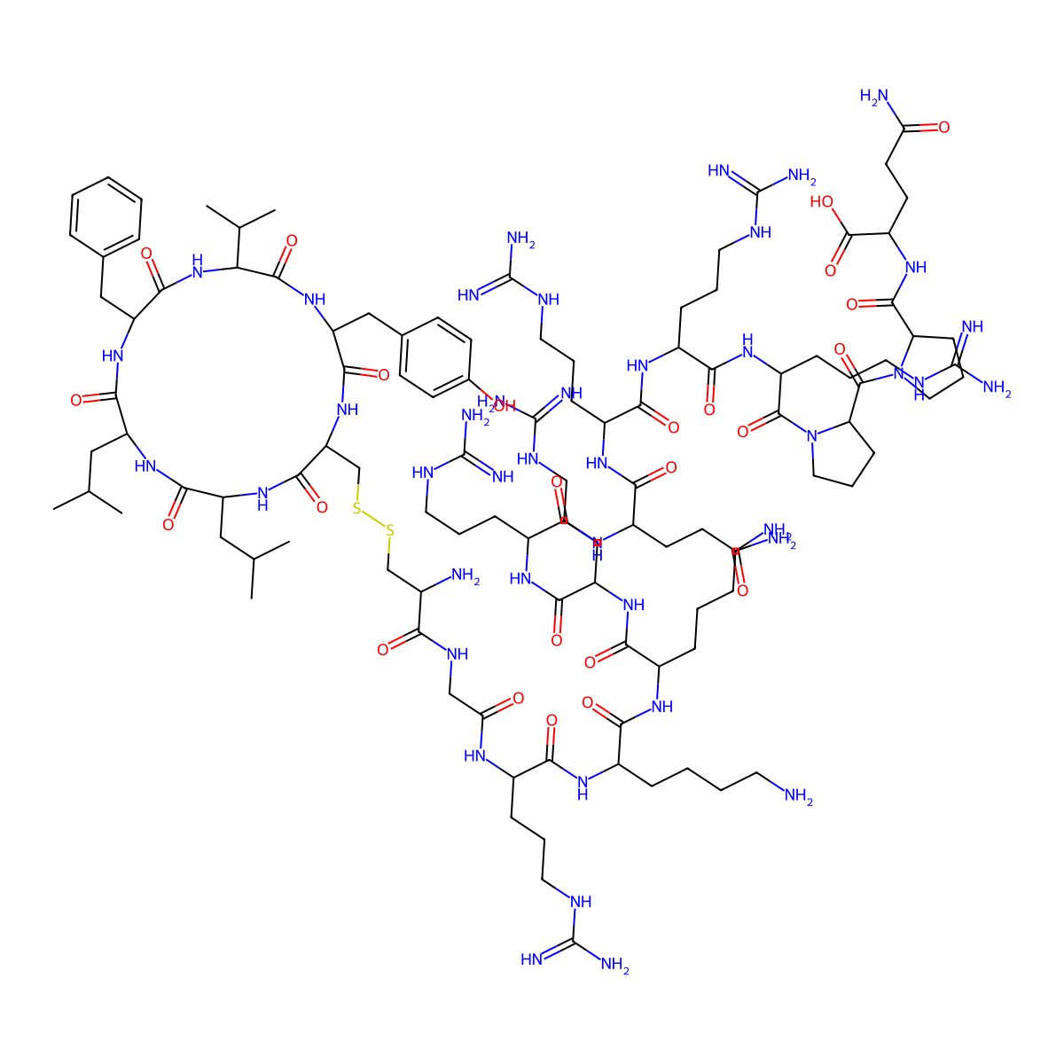 TAT-cyclo-CLLFVY molecular structure, CAS 1446322-66-2