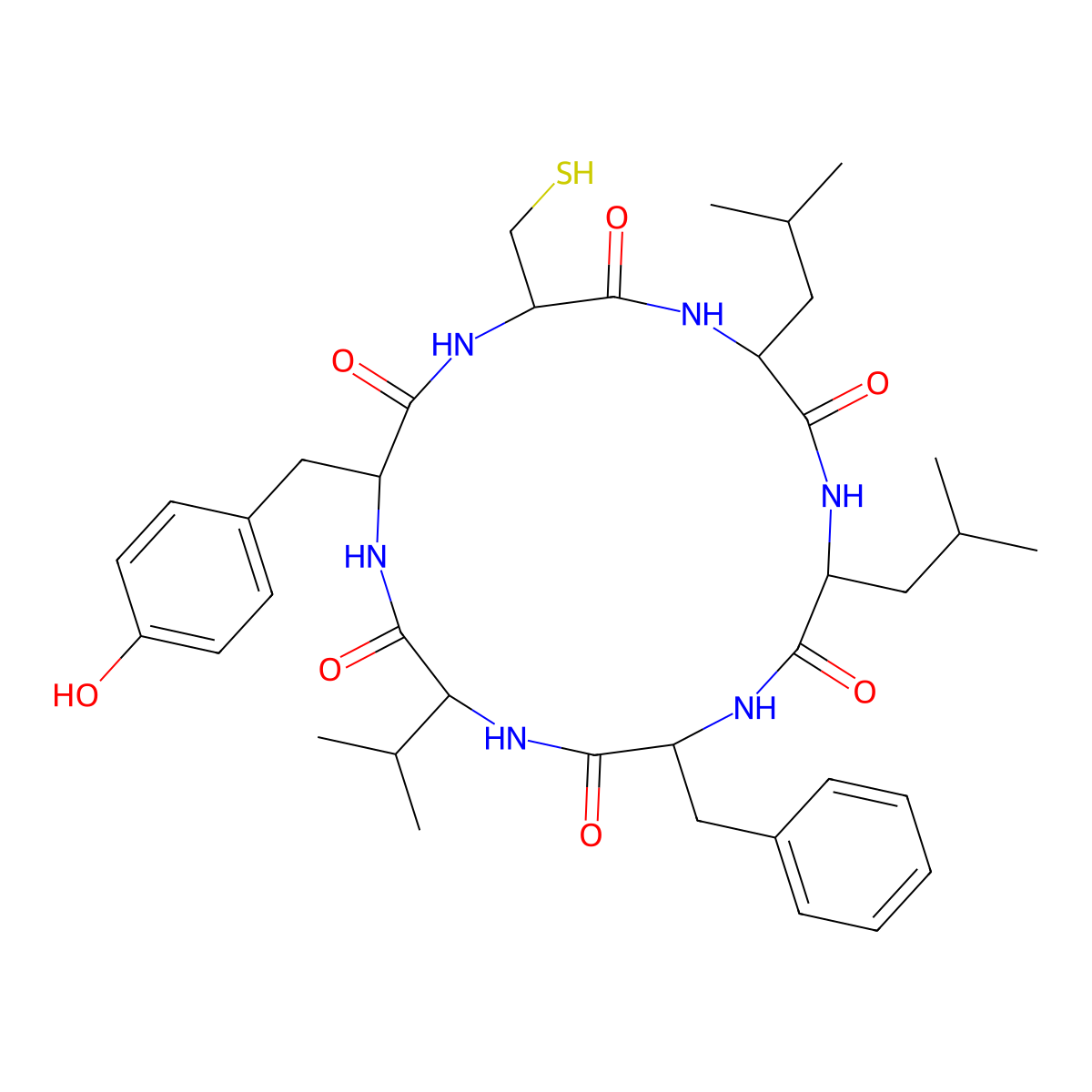 cyclo(CLLFVY) molecular structure, CAS 1446322-73-1