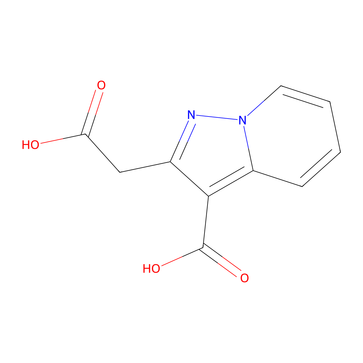 2-(Carboxymethyl)pyrazolo[1,5-a]pyridine-3-carboxylic acid molecular structure, CAS 1446333-71-6
