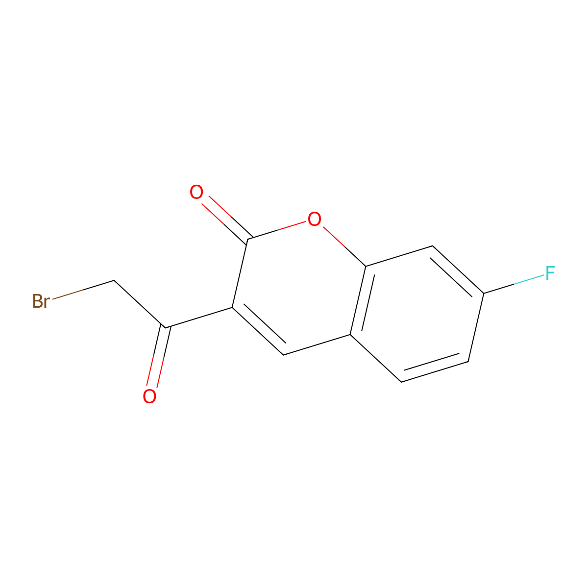 3-(2-Bromoacetyl)-7-fluorochromen-2-one molecular structure, CAS 1446333-79-4