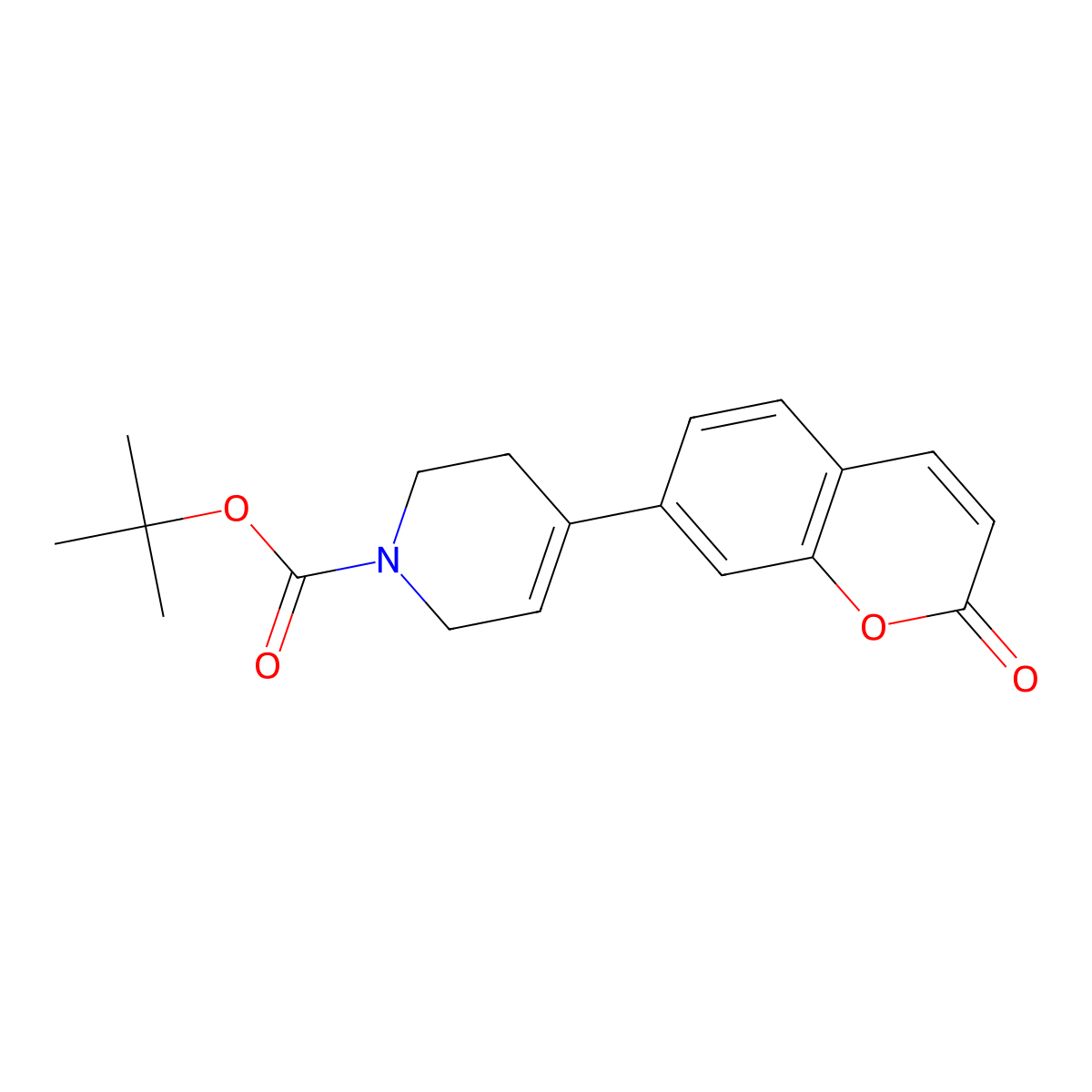 Tert-butyl 5,6-dihydro-4-(2-oxo-2h-chromen-7-yl)pyridine-1(2h)-carboxylate molecular structure, CAS 1446334-27-5