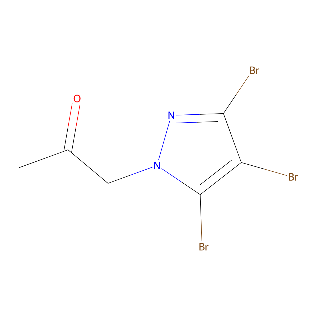 1-(3,4,5-tribromo-1H-pyrazol-1-yl)propan-2-one molecular structure, CAS 1446334-41-3