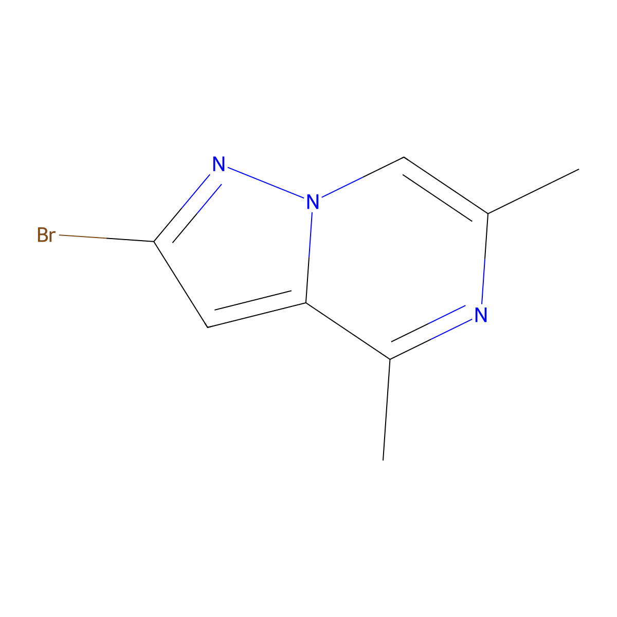 2-Bromo-4,6-dimethyl-pyrazolo[1,5-A]pyrazine molecular structure, CAS 1446334-44-6