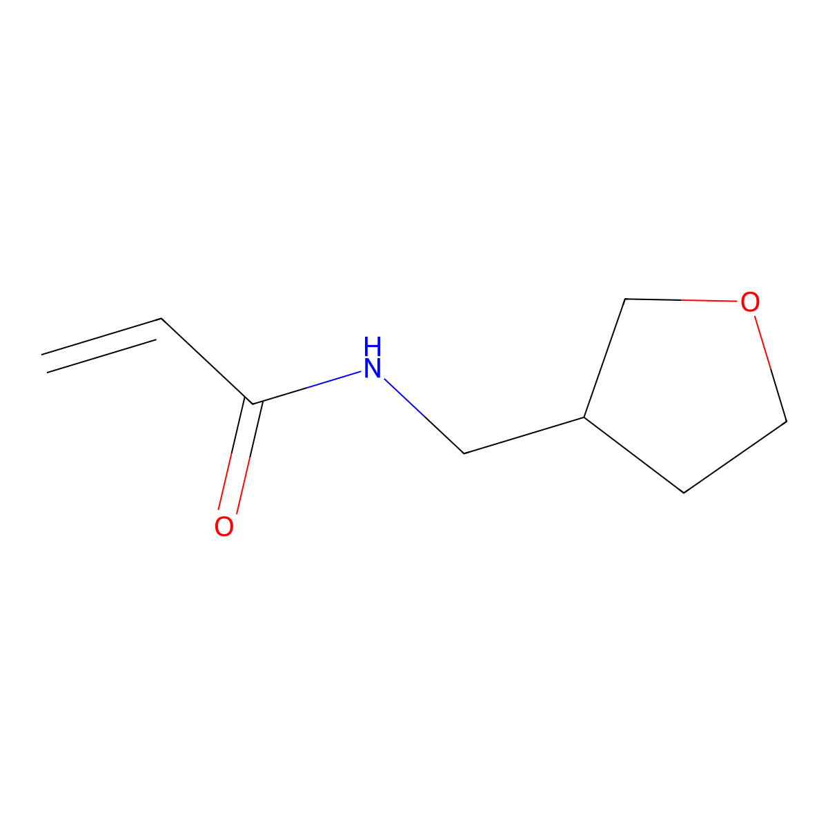 N-[(oxolan-3-yl)methyl]prop-2-enamide molecular structure, CAS 144634-65-1