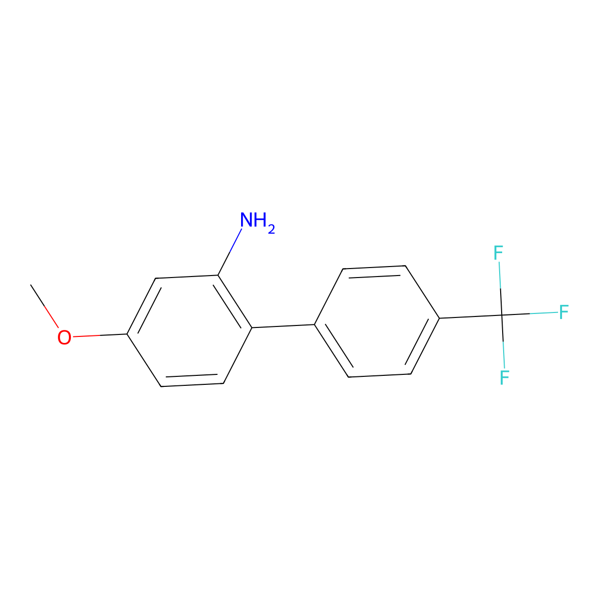 4-Methoxy-4'-(trifluoromethyl)-[1,1'-biphenyl]-2-amine molecular structure, CAS 1446343-12-9