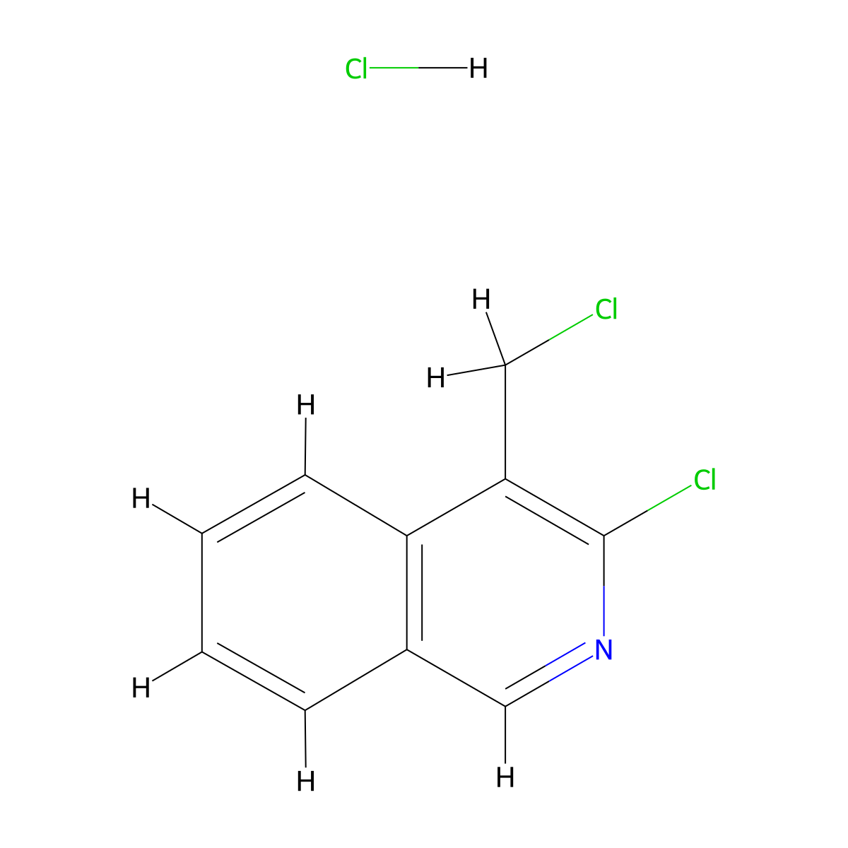 3-Chloro-4-(chloromethyl)isoquinoline hydrochloride molecular structure, CAS 1446346-72-0