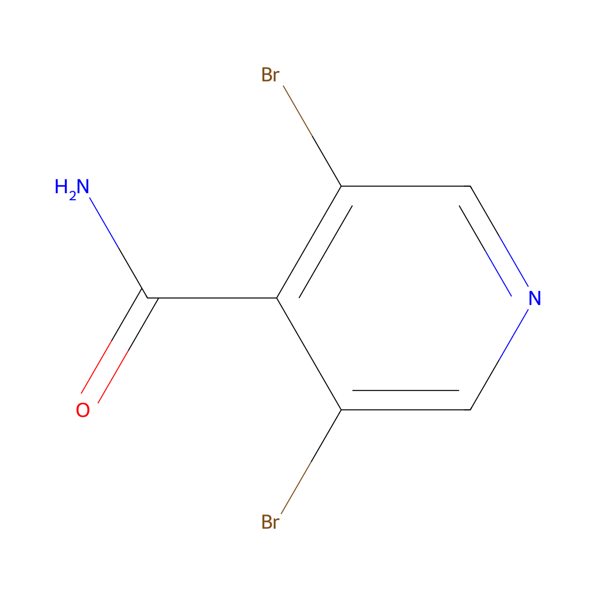 3,5-Dibromoisonicotinamide molecular structure, CAS 1446357-61-4