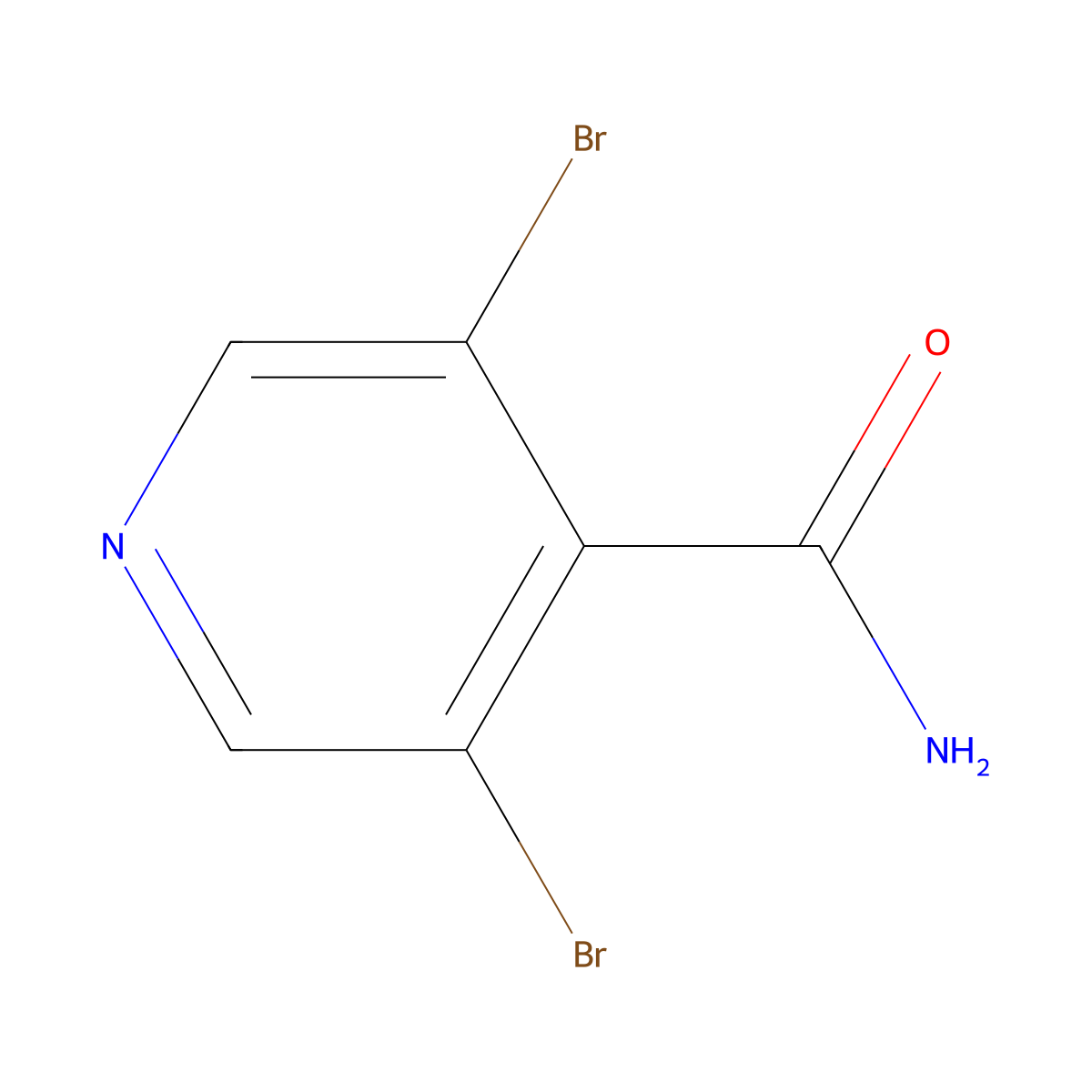 3,5-Dibromoisonicotinamide molecular structure, CAS 1446357-61-4