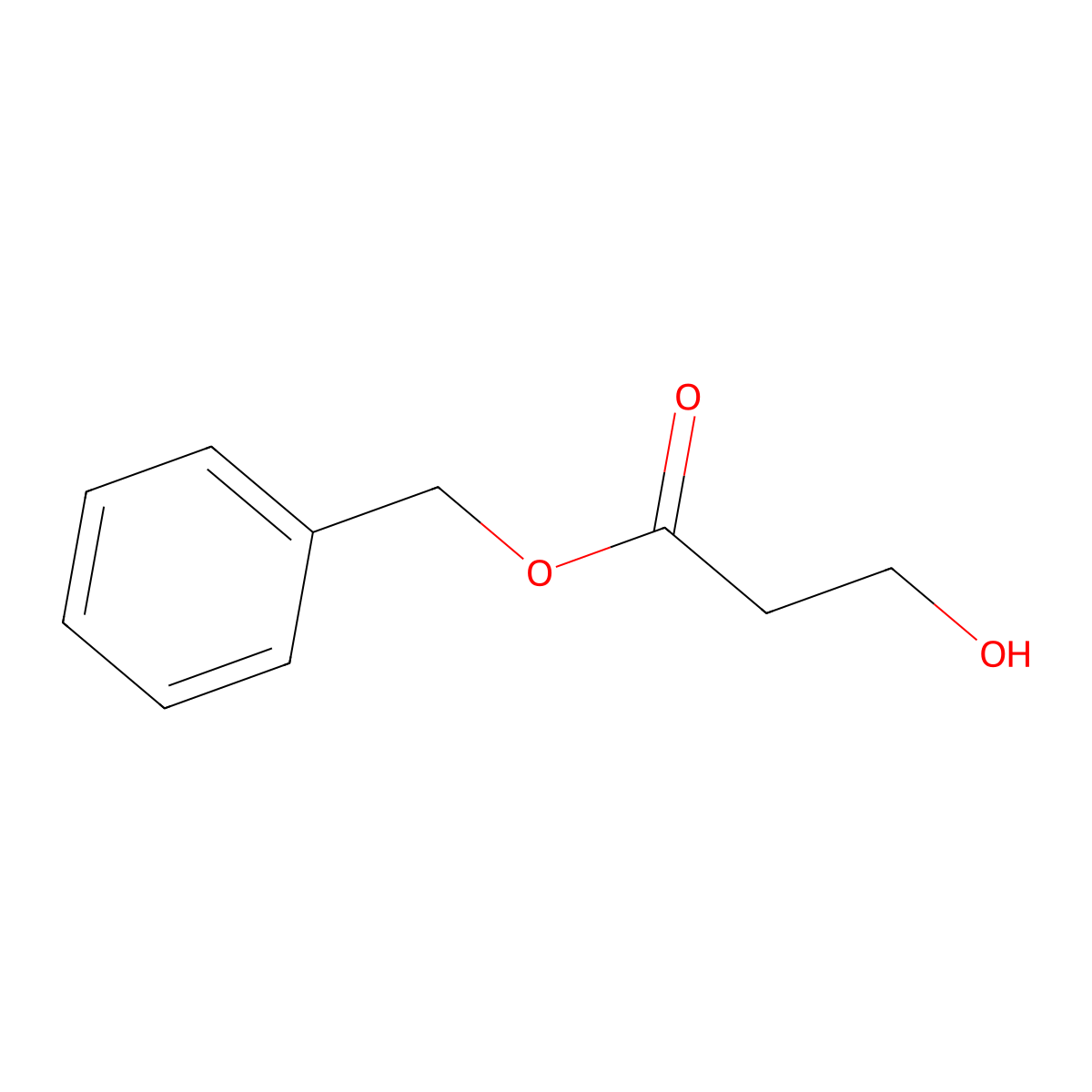 Propanoic acid, 3-hydroxy-, phenylmethyl ester molecular structure, CAS 14464-10-9