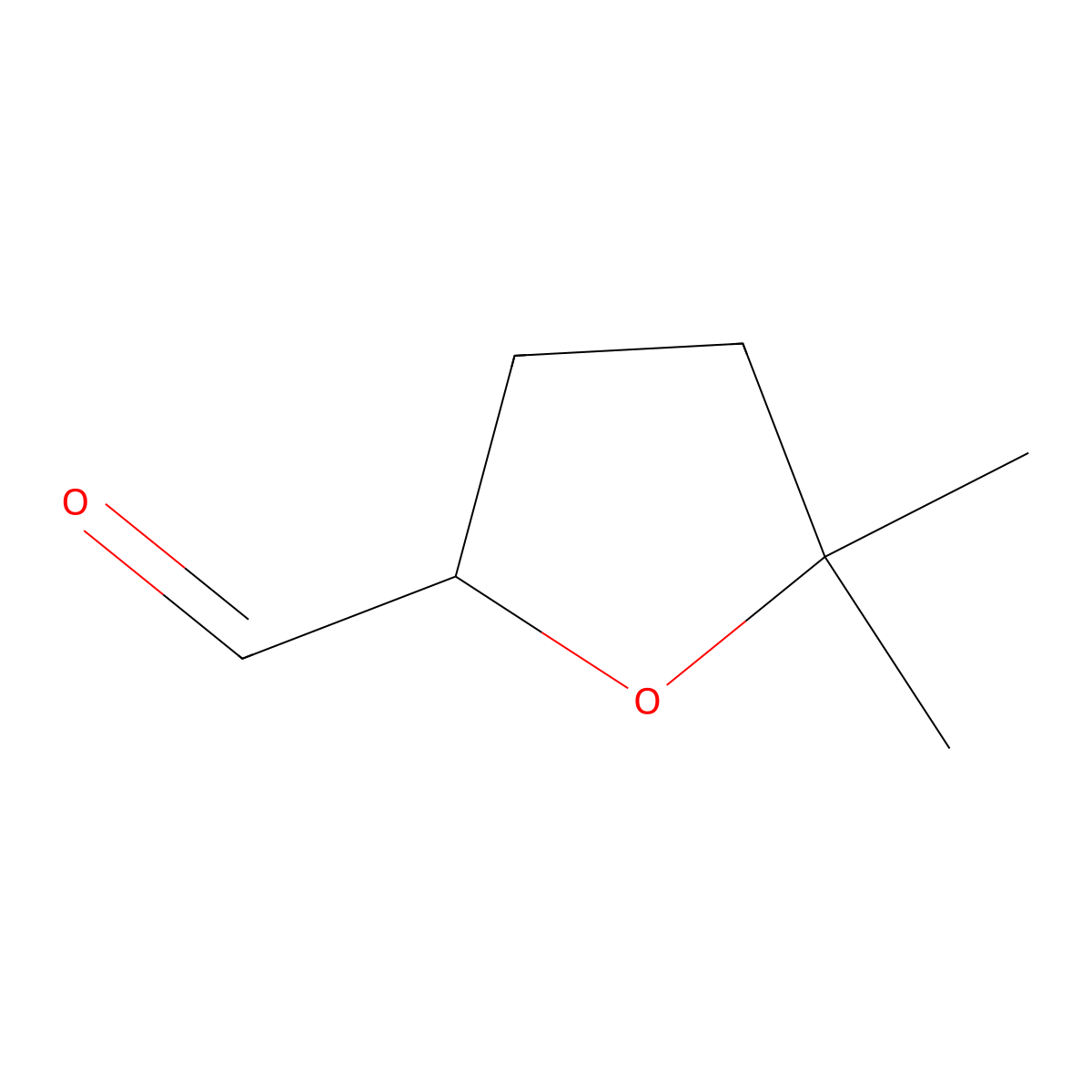5,5-Dimethyloxolane-2-carbaldehyde molecular structure, CAS 144640-92-6