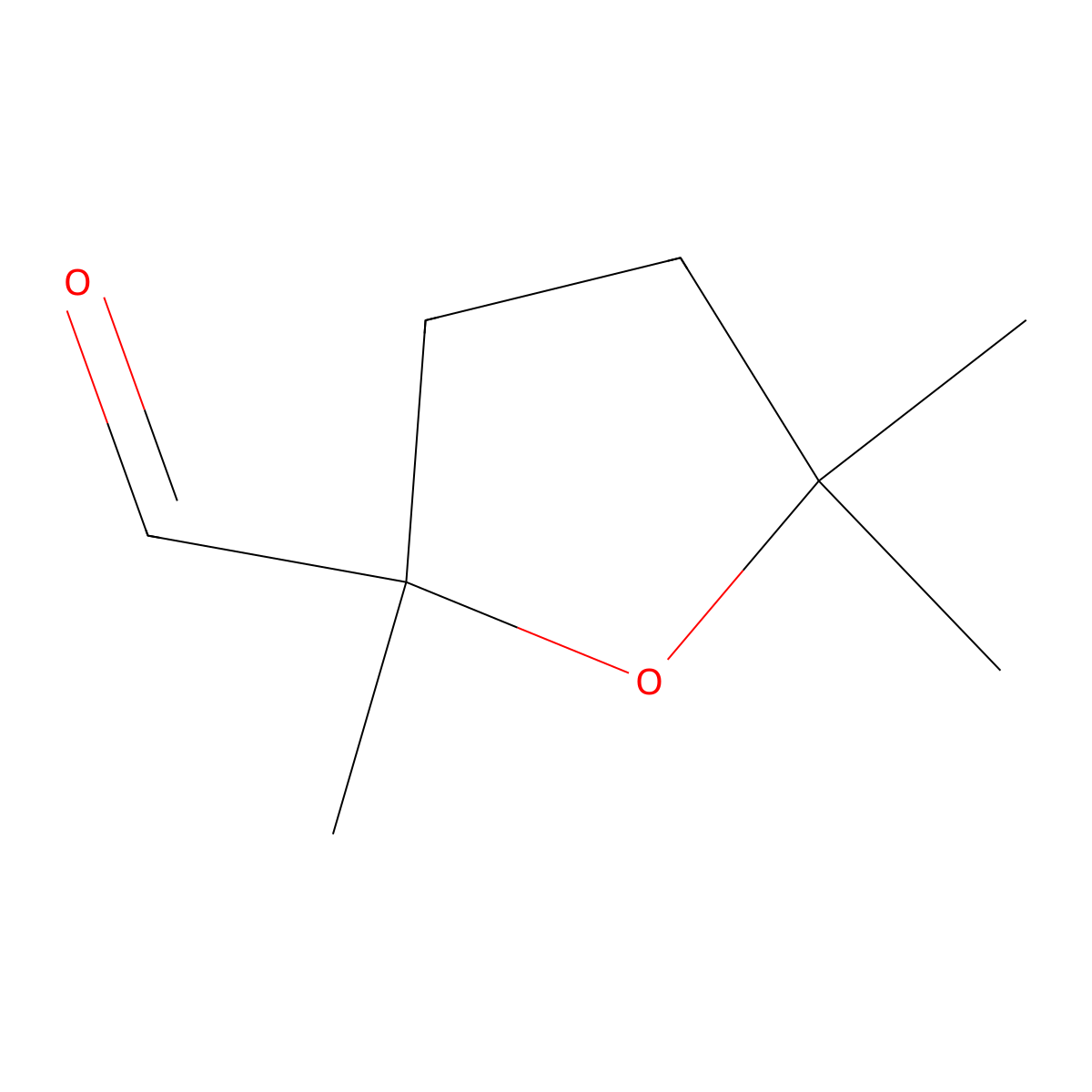 2,5,5-Trimethyloxolane-2-carbaldehyde molecular structure, CAS 144640-93-7