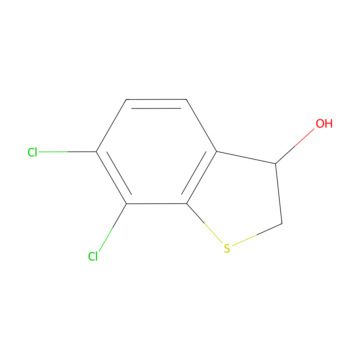 6,7-Dichloro-2,3-dihydrobenzo[B]thiophen-3-OL molecular structure, CAS 1446401-27-9