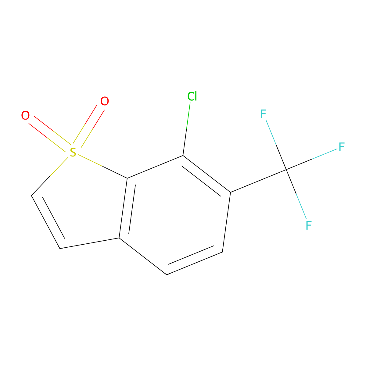 7-Chloro-6-(trifluoromethyl)benzo[B]thiophene 1,1-dioxide molecular structure, CAS 1446401-38-2