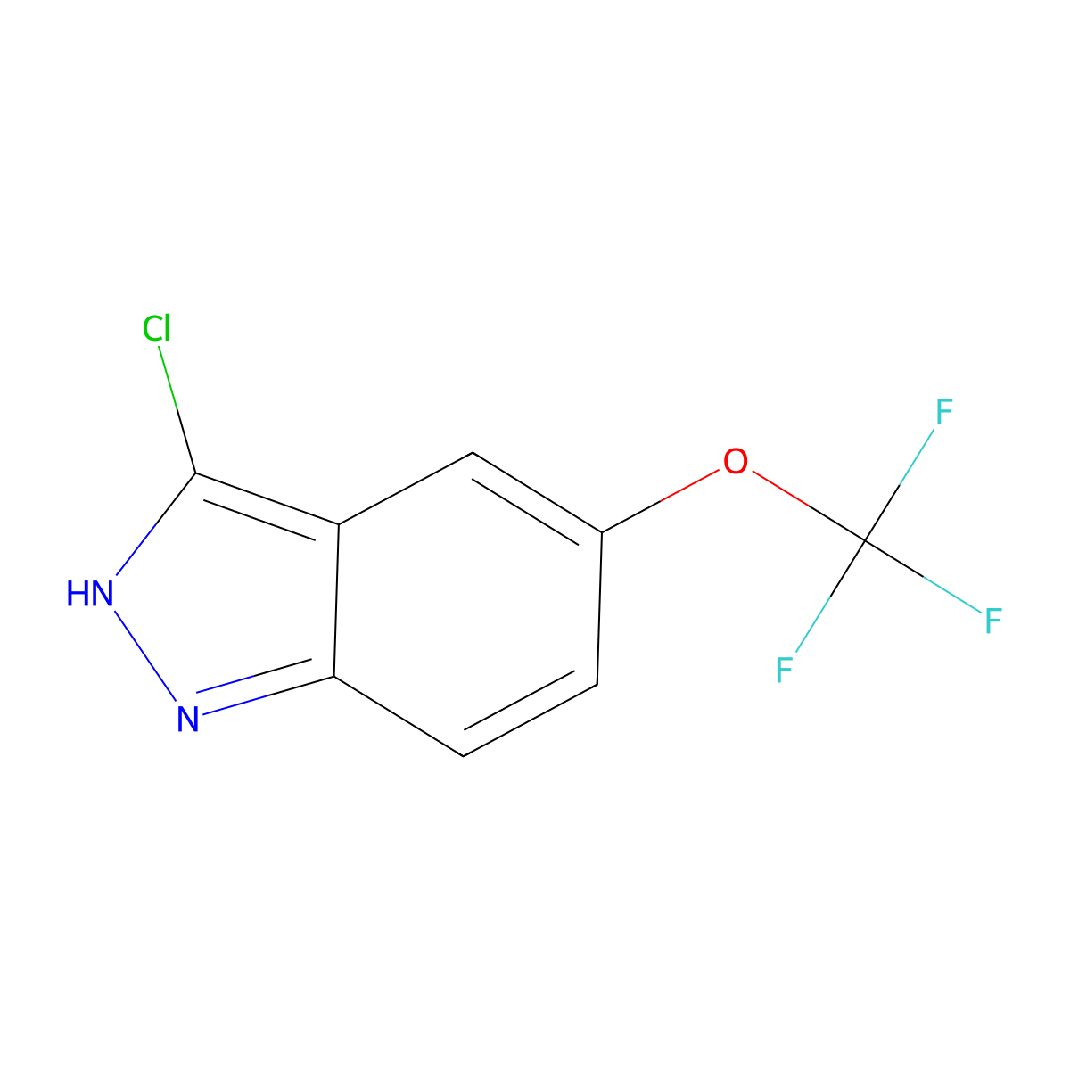 3-Chloro-5-(trifluoromethoxy)-1H-indazole molecular structure, CAS 1446406-93-4