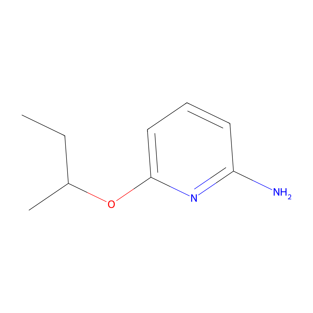 6-(Butan-2-yloxy)pyridin-2-amine molecular structure, CAS 1446406-98-9