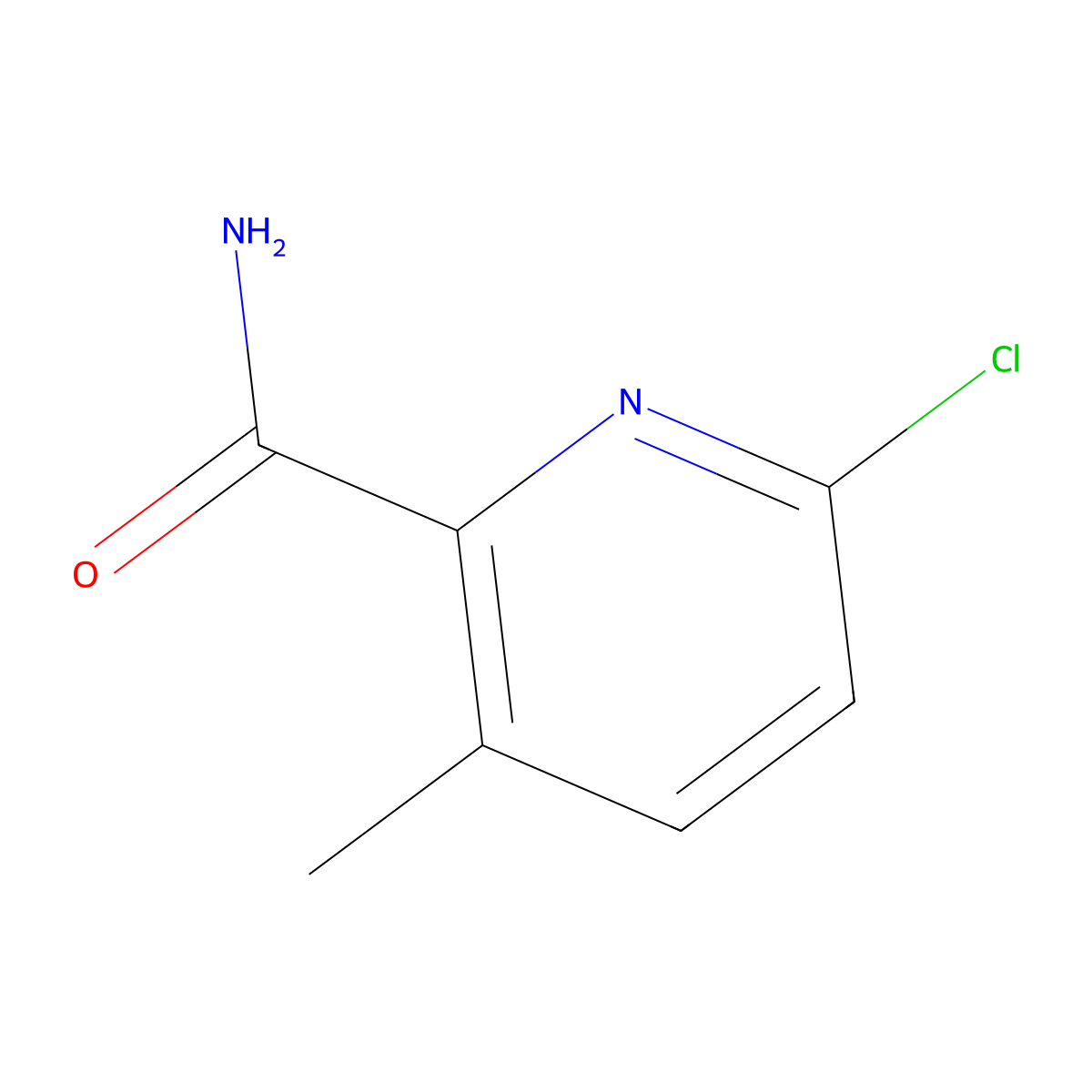 6-Chloro-3-methyl-pyridine-2-carboxamide molecular structure, CAS 1446408-24-7