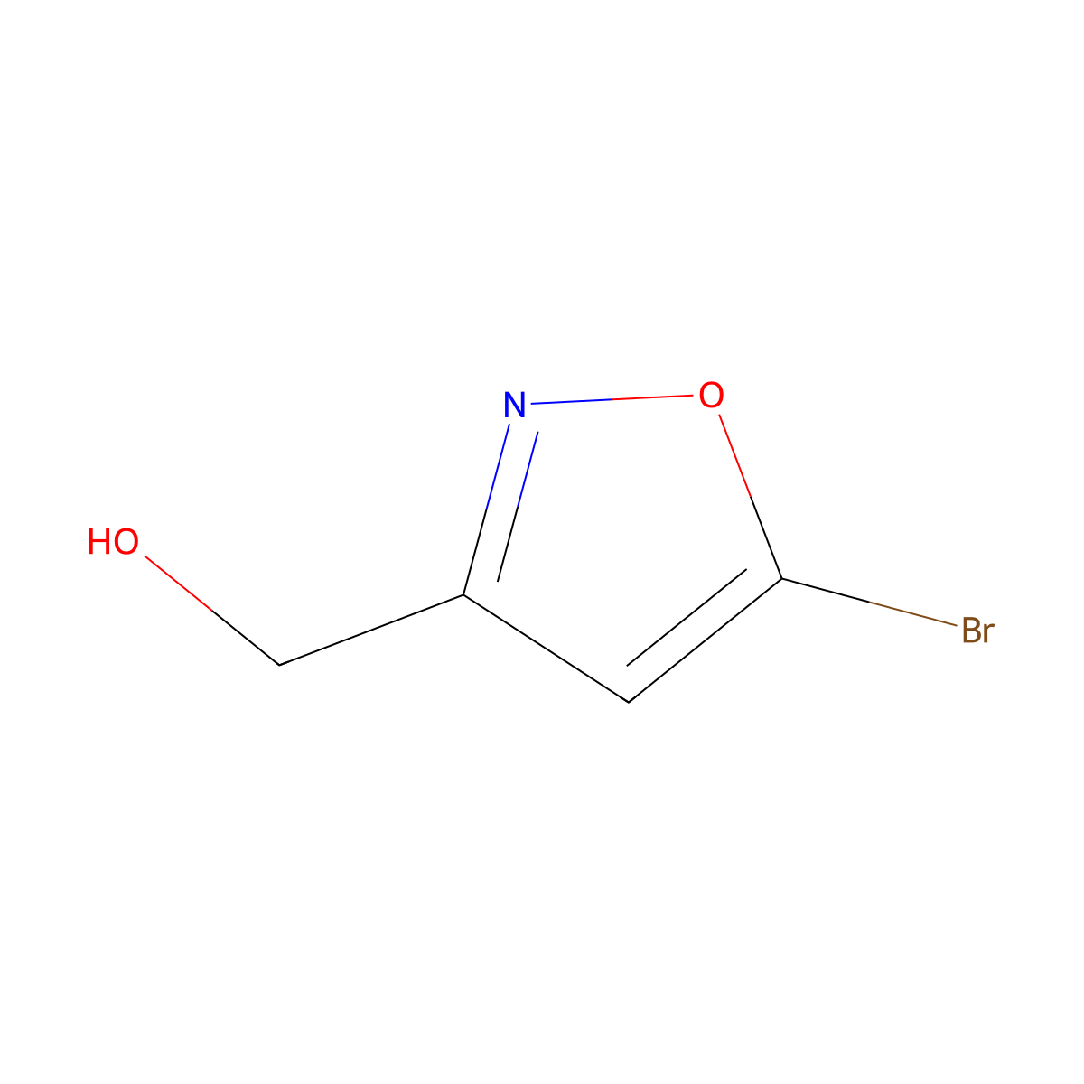 (5-Bromo-1,2-oxazol-3-yl)methanol molecular structure, CAS 1446408-51-0