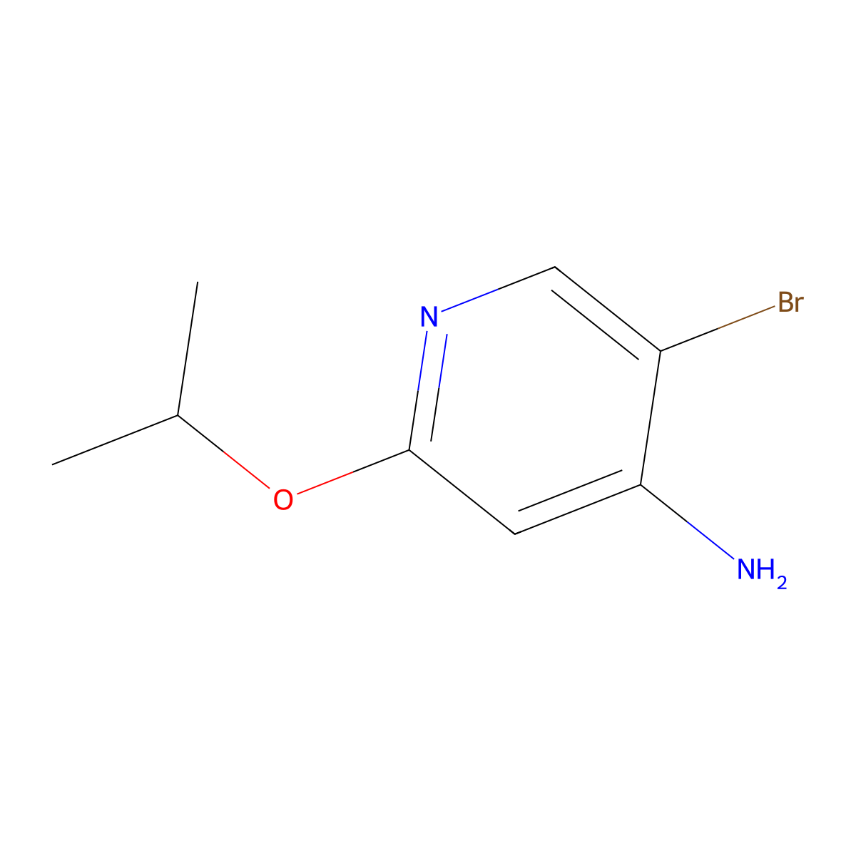 4-Amino-3-bromo-6-(iso-propoxy)pyridine molecular structure, CAS 1446408-80-5