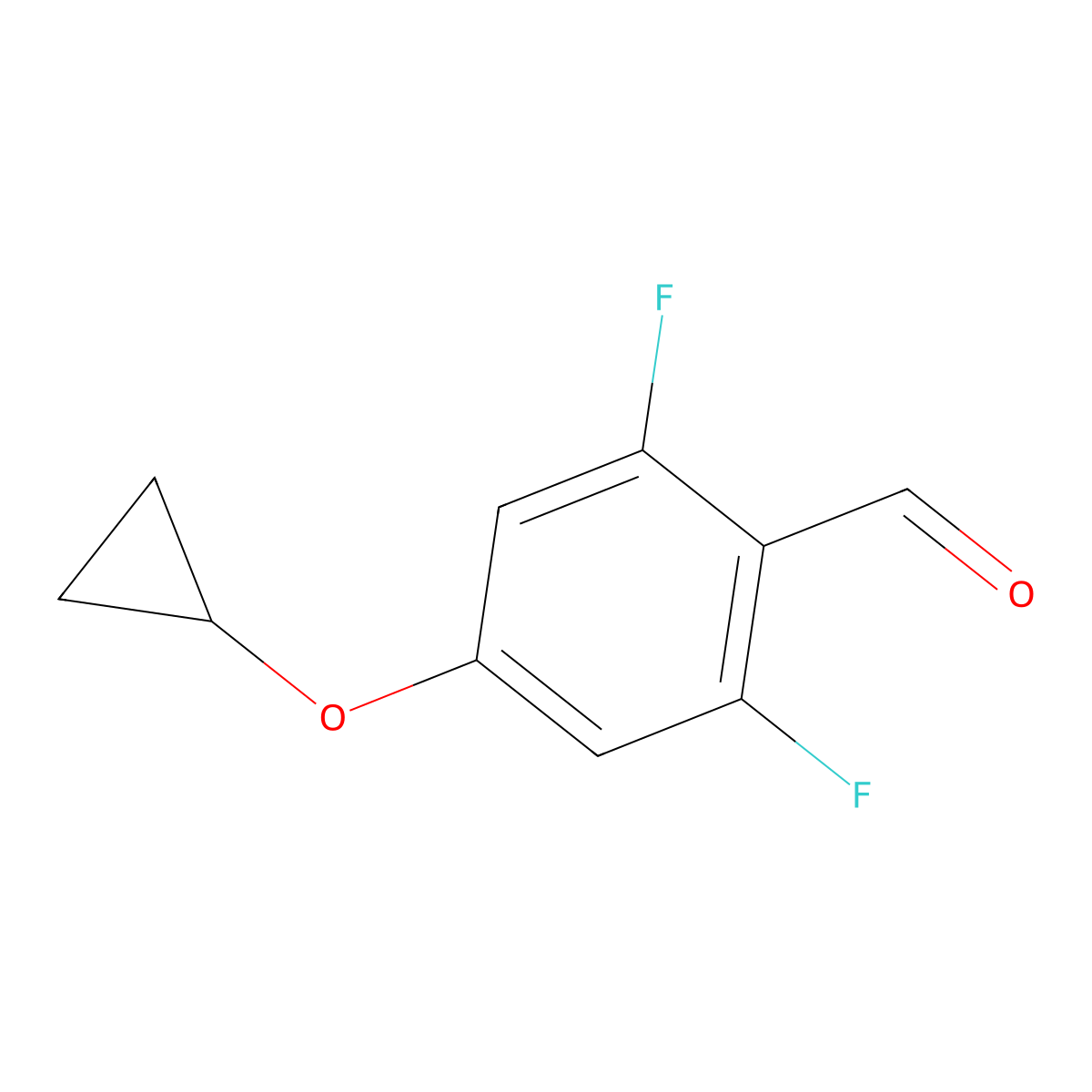 4-Cyclopropoxy-2,6-difluorobenzaldehyde molecular structure, CAS 1446408-90-7