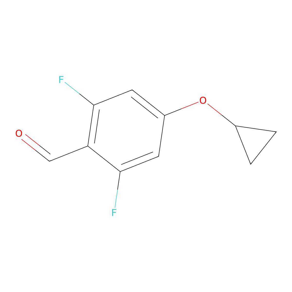 4-Cyclopropoxy-2,6-difluorobenzaldehyde molecular structure, CAS 1446408-90-7