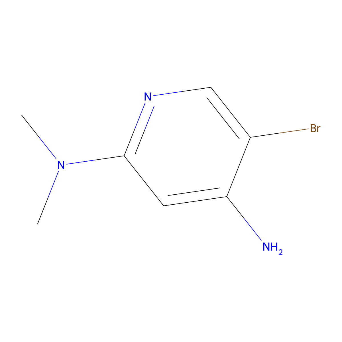 4-Amino-3-bromo-6-dimethylaminopyridine molecular structure, CAS 1446409-85-3