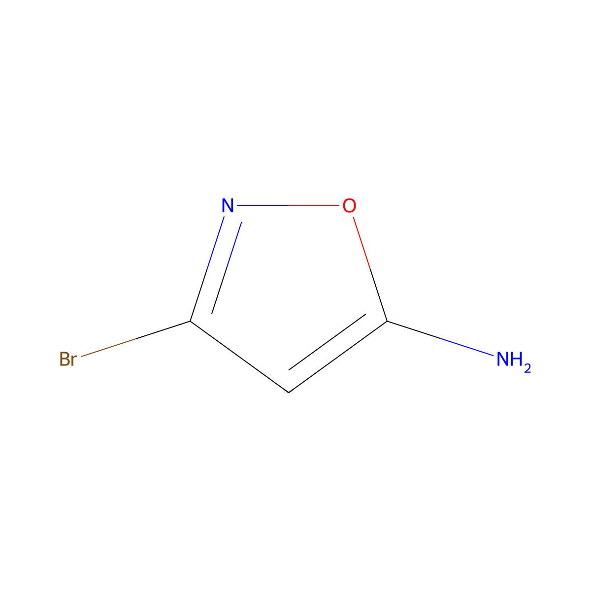 3-Bromoisoxazol-5-amine molecular structure, CAS 1446409-90-0