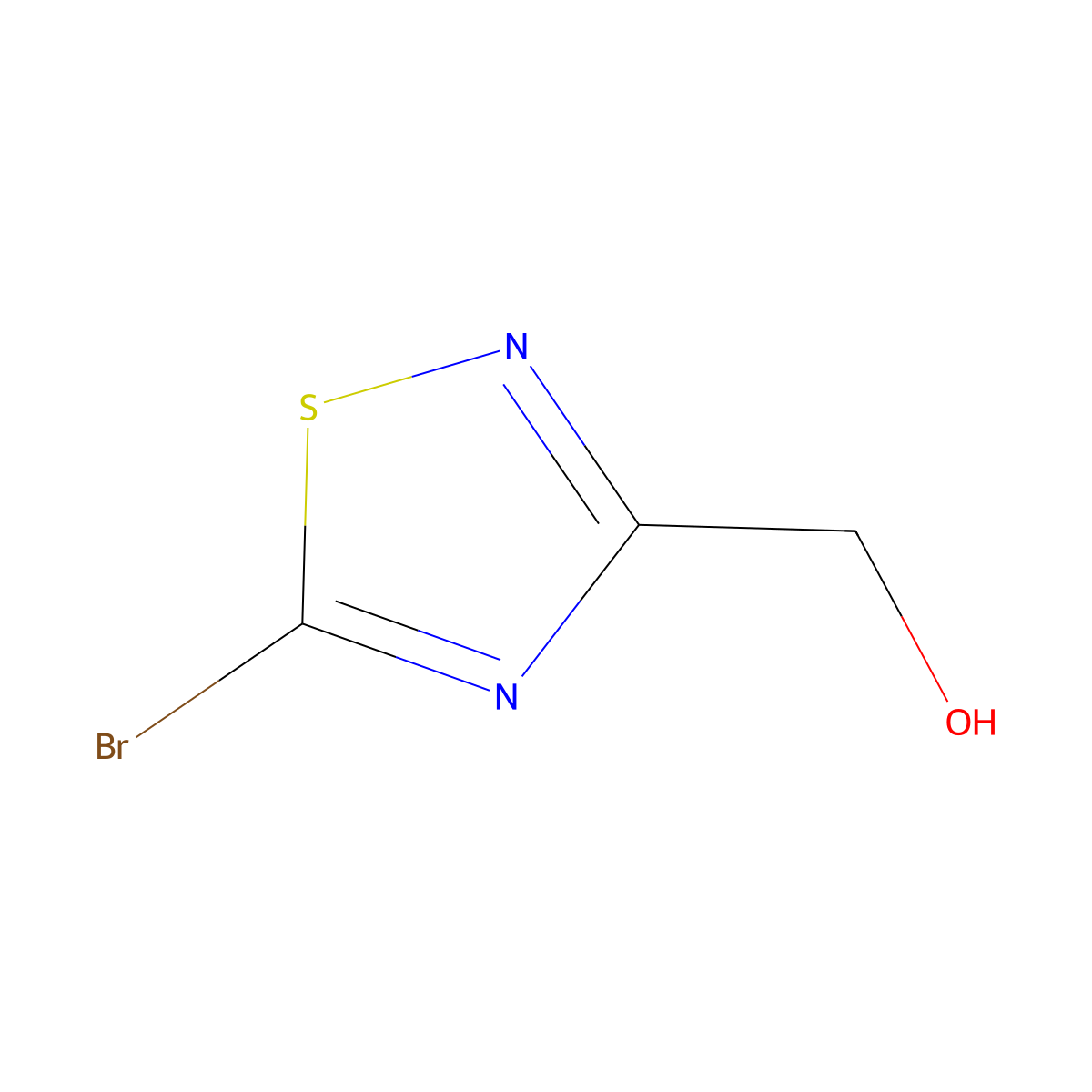 (5-Bromo-1,2,4-thiadiazol-3-yl)methanol molecular structure, CAS 1446409-95-5