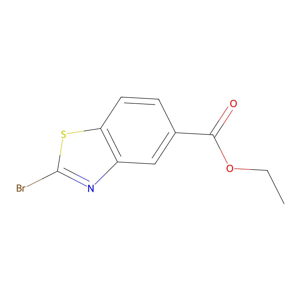 Ethyl 2-bromobenzo[d]thiazole-5-carboxylate molecular structure, CAS 1446410-03-2