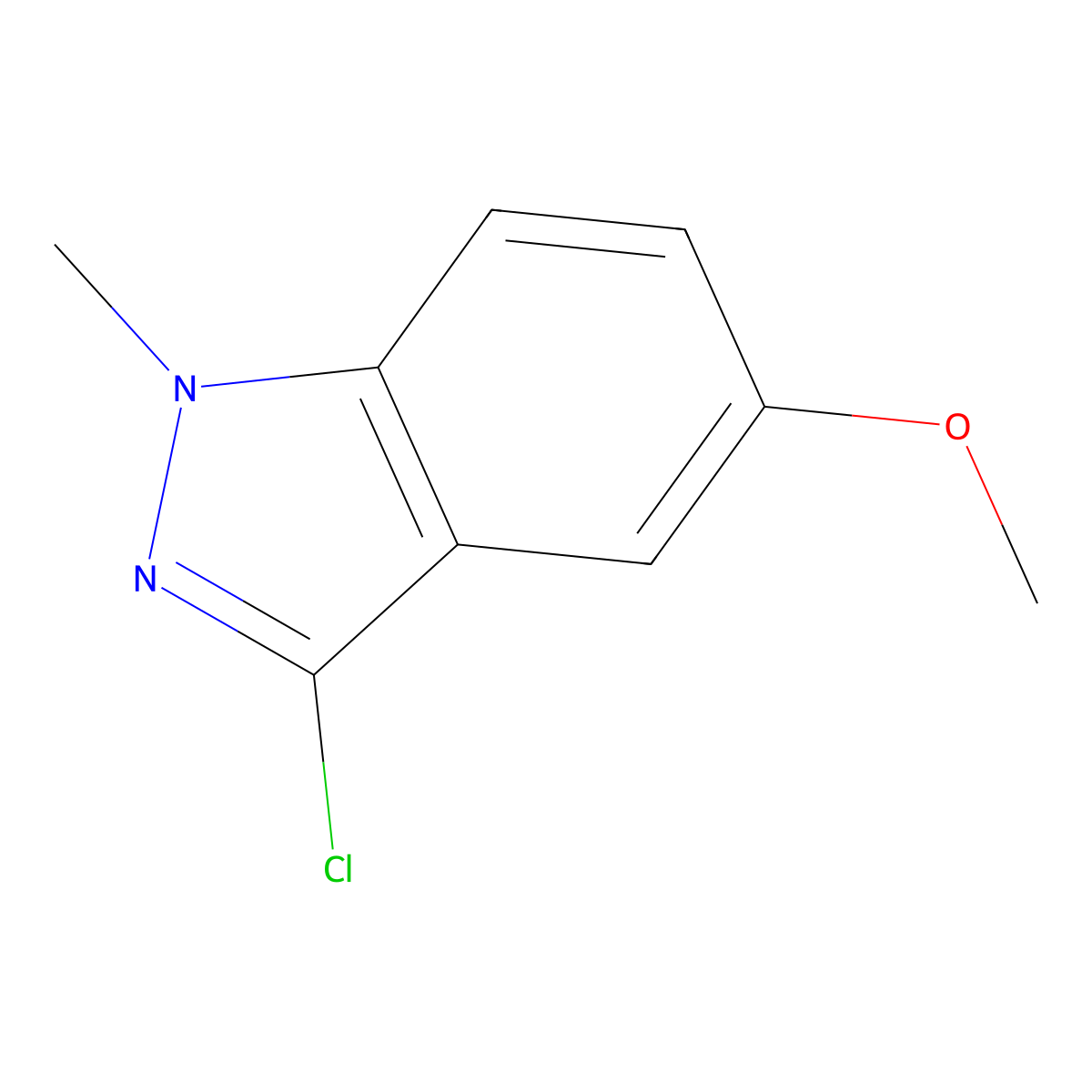3-Chloro-5-methoxy-1-methyl-1H-indazole molecular structure, CAS 1446410-04-3