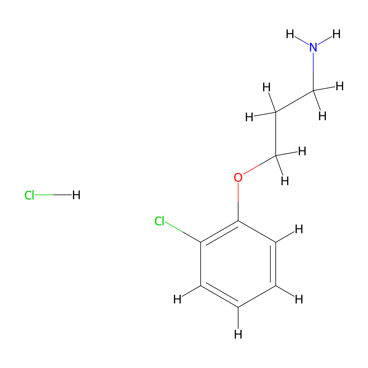 3-(2-Chlorophenoxy)propan-1-amine hydrochloride molecular structure, CAS 1446411-57-9