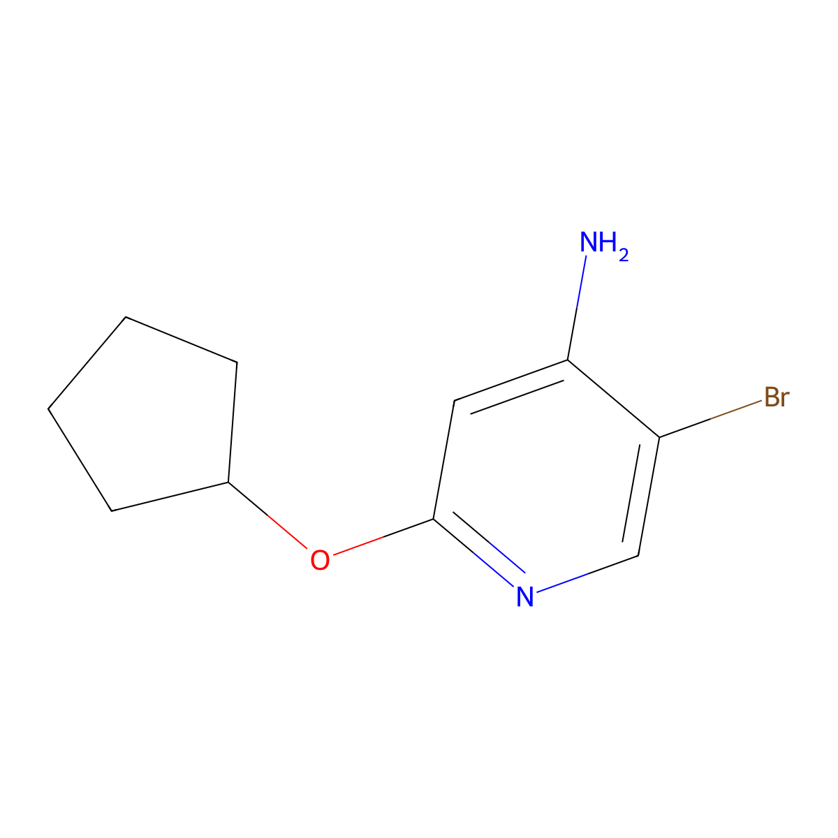 4-Amino-3-bromo-6-(cyclopentoxy)pyridine molecular structure, CAS 1446412-83-4