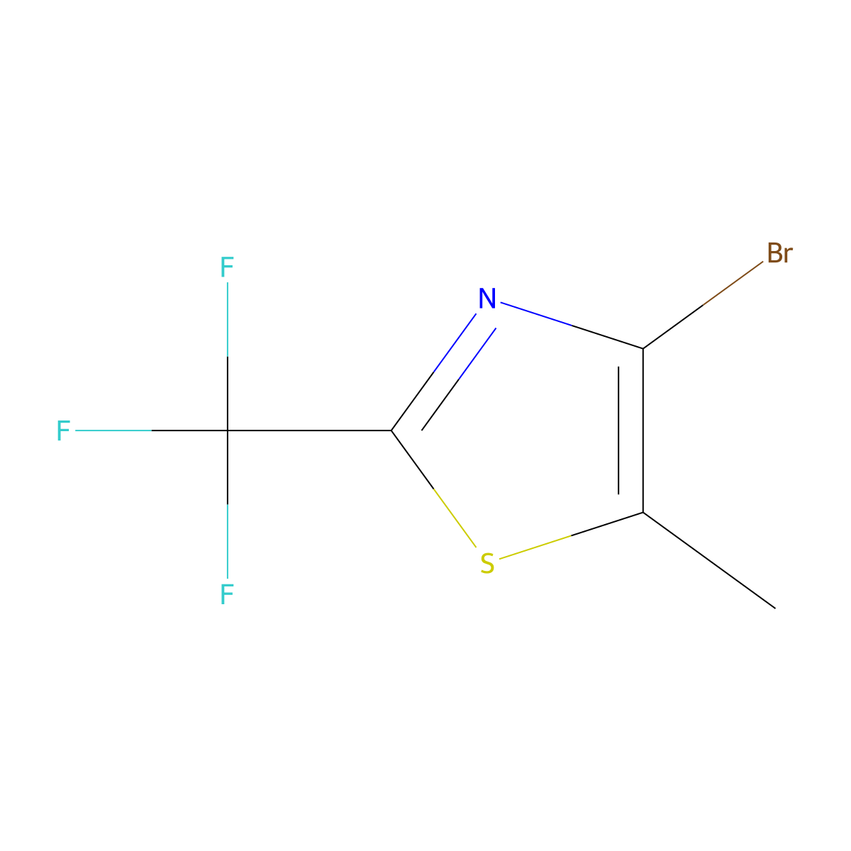 4-Bromo-5-methyl-2-(trifluoromethyl)-1,3-thiazole molecular structure, CAS 1446412-91-4