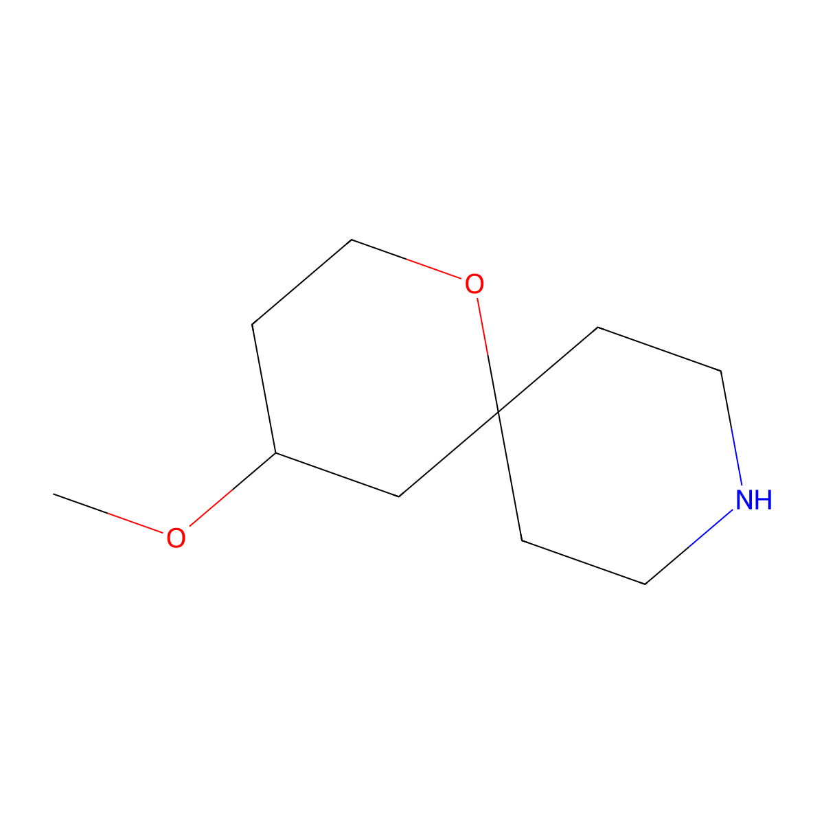 4-Methoxy-1-oxa-9-azaspiro[5.5]undecane molecular structure, CAS 1446412-95-8