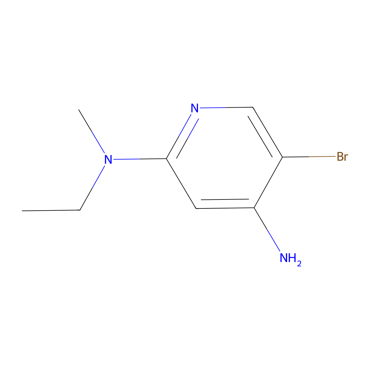 4-Amino-3-bromo-6-methylethylaminopyridine molecular structure, CAS 1446413-22-4