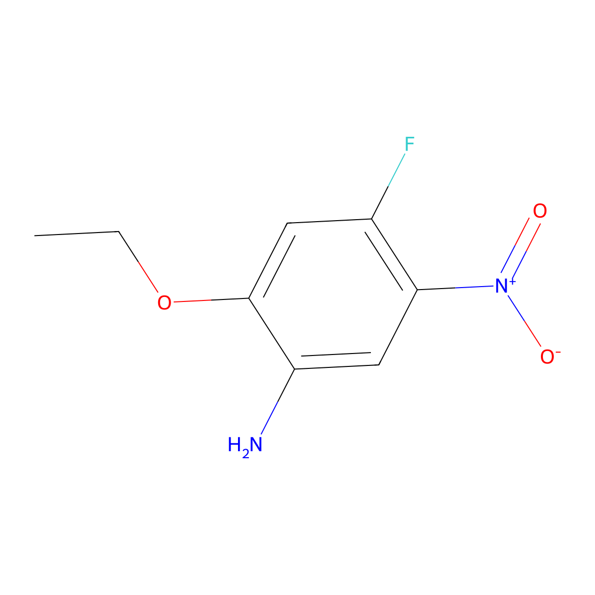 2-Ethoxy-4-fluoro-5-nitroaniline molecular structure, CAS 1446413-77-9