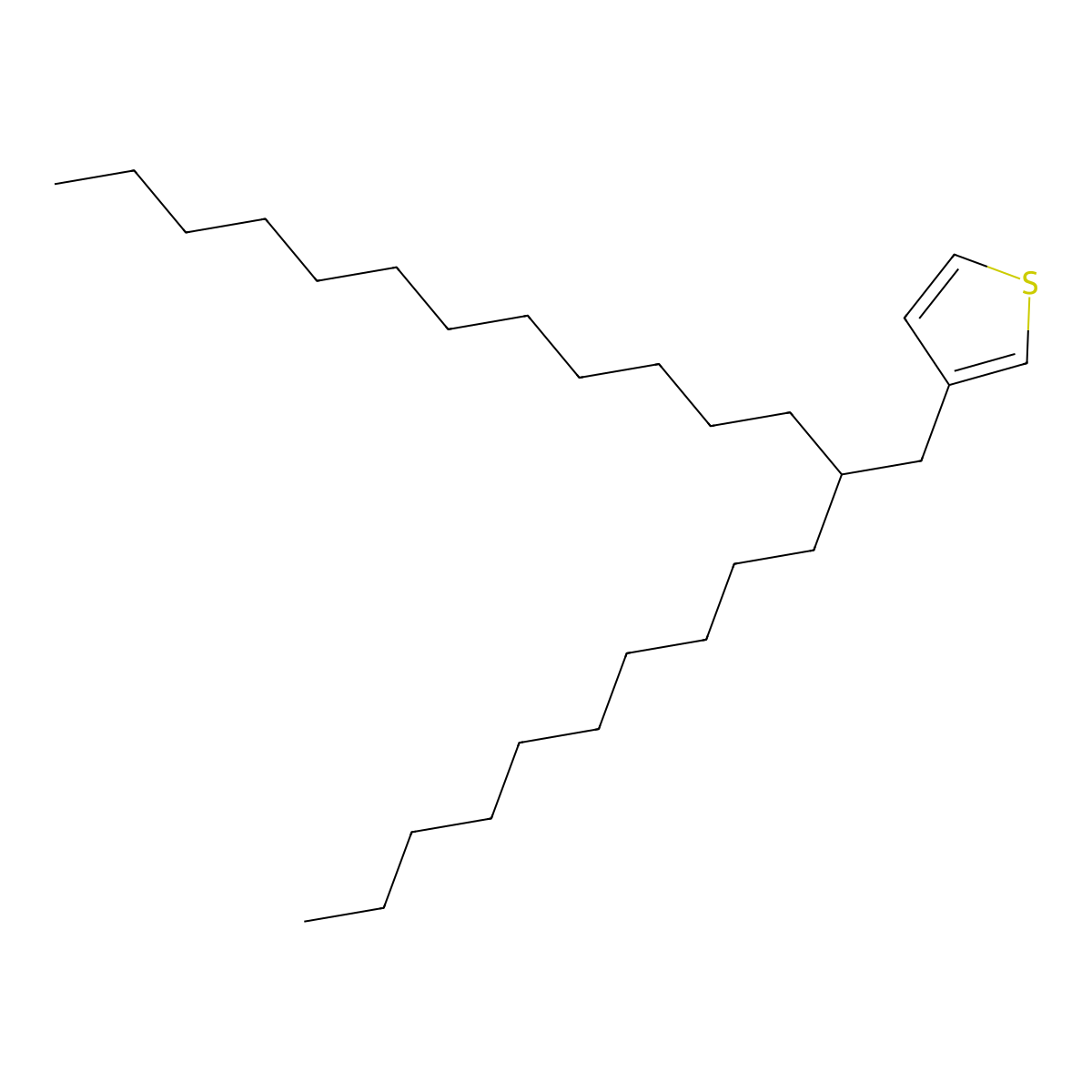 3-(2-Decyltetradecyl)thiophene molecular structure, CAS 1446414-48-7