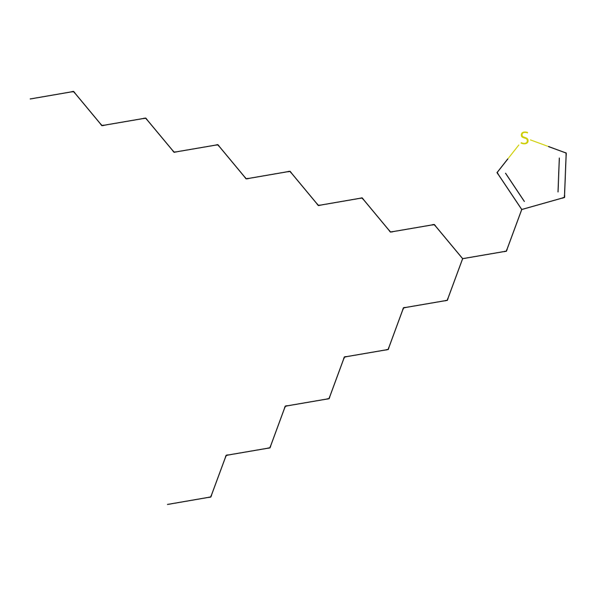 3-(2-Decyltetradecyl)thiophene molecular structure, CAS 1446414-48-7