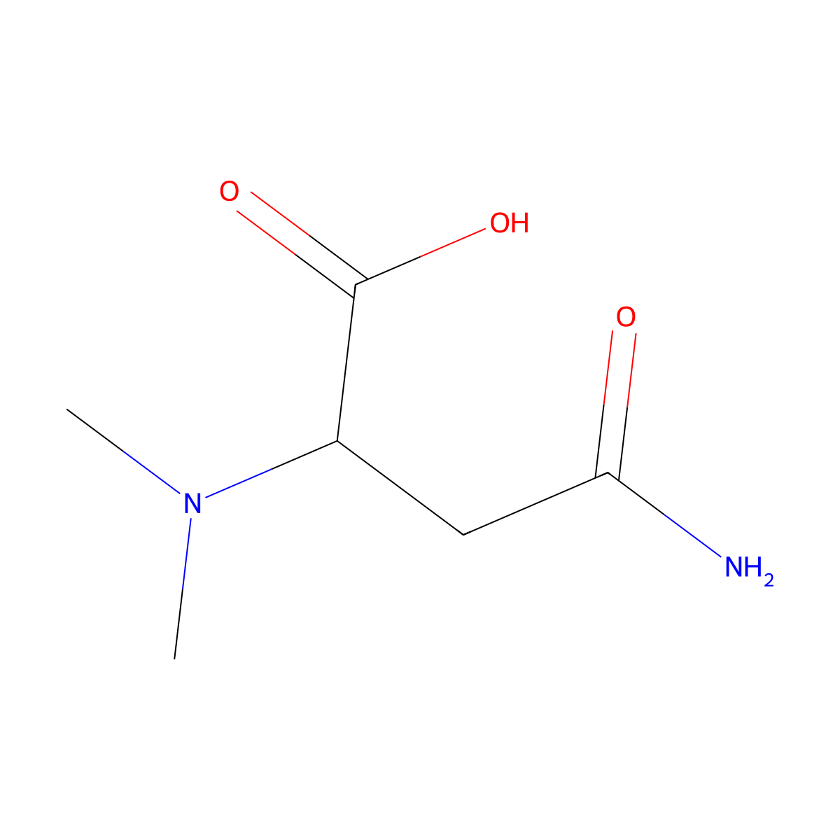 (R)-4-Amino-2-(dimethylamino)-4-oxobutanoic acid molecular structure, CAS 1446423-97-7