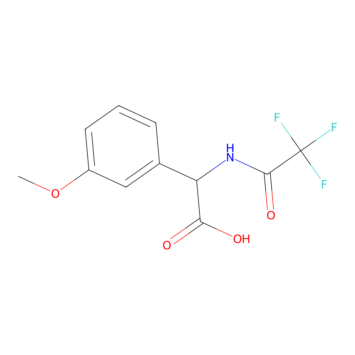 2-(3-Methoxyphenyl)-2-(2,2,2-trifluoroacetamido)acetic acid molecular structure, CAS 1446430-39-2