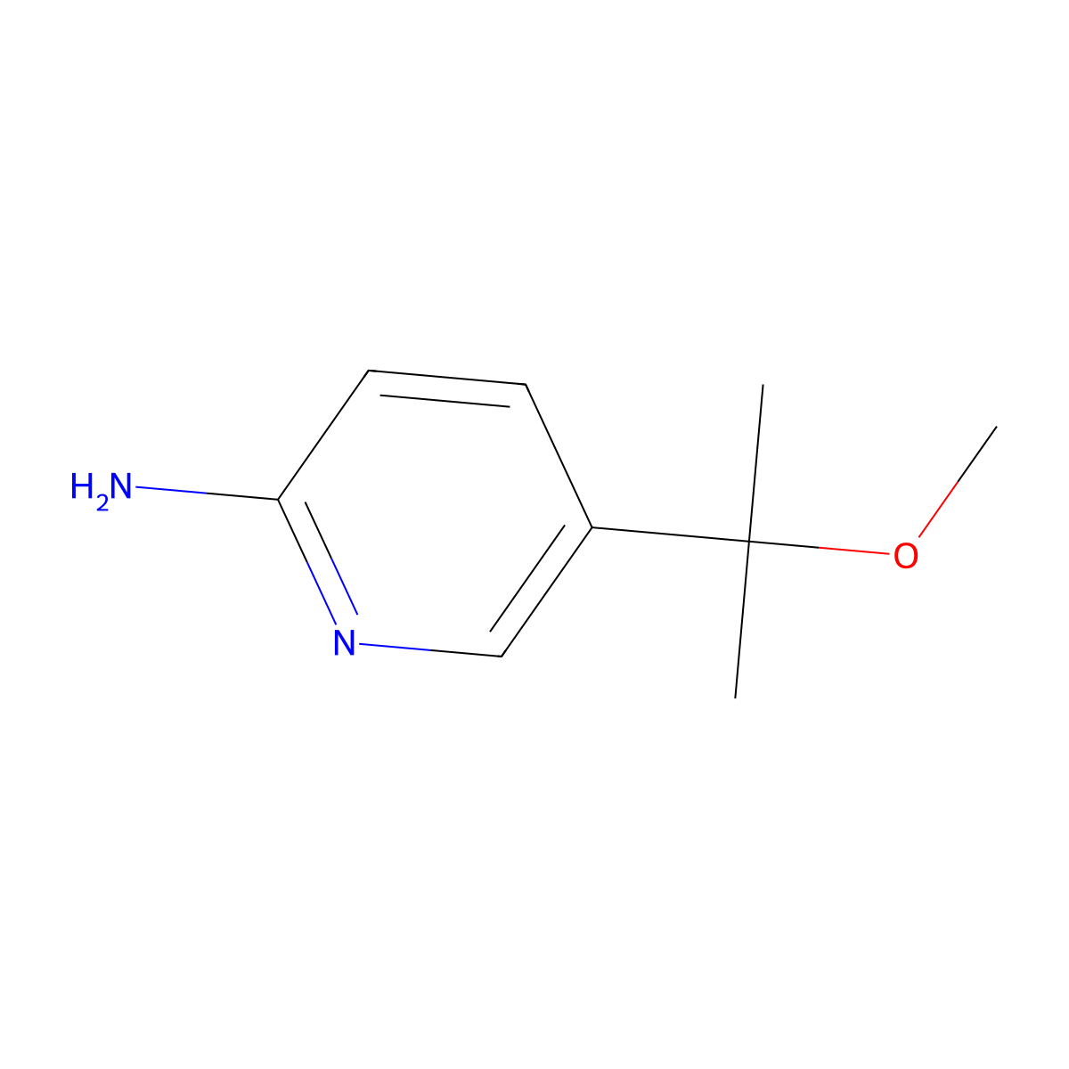 5-(2-Methoxypropan-2-yl)pyridin-2-amine molecular structure, CAS 1446431-12-4