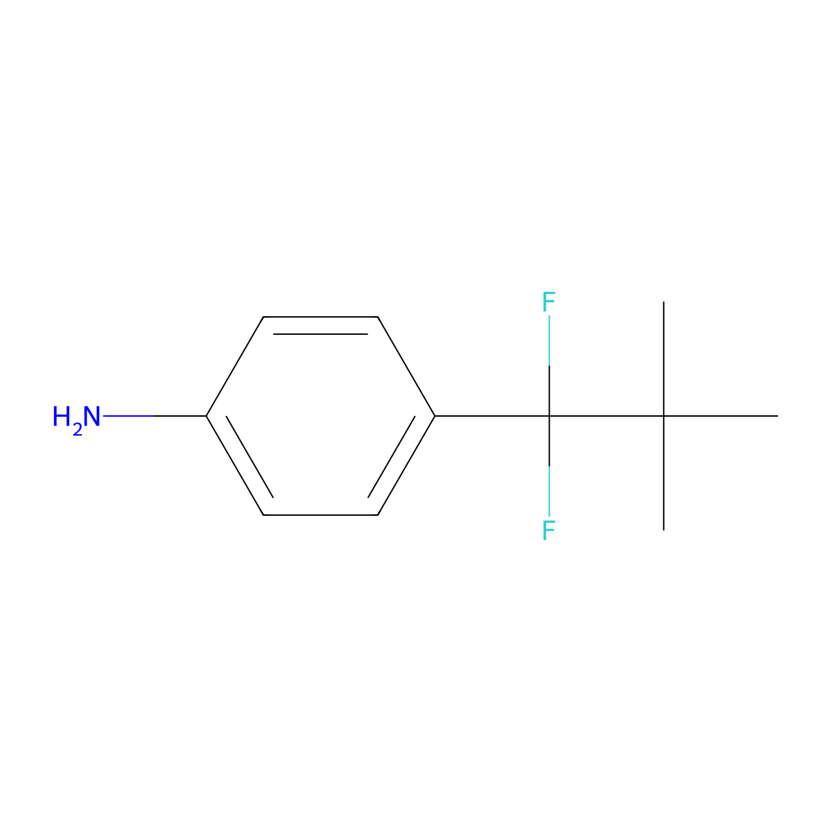 Benzenamine, 4-(1,1-difluoro-2,2-dimethylpropyl)- molecular structure, CAS 1446431-20-4