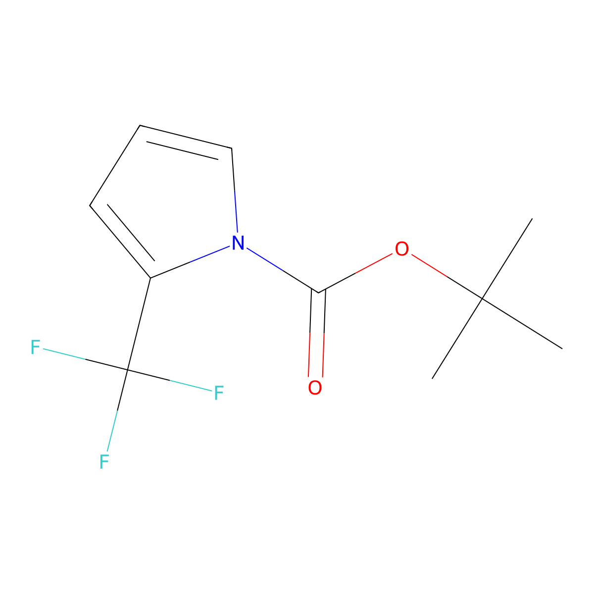 Tert-butyl 2-(trifluoromethyl)-1h-pyrrole-1-carboxylate molecular structure, CAS 1446436-59-4