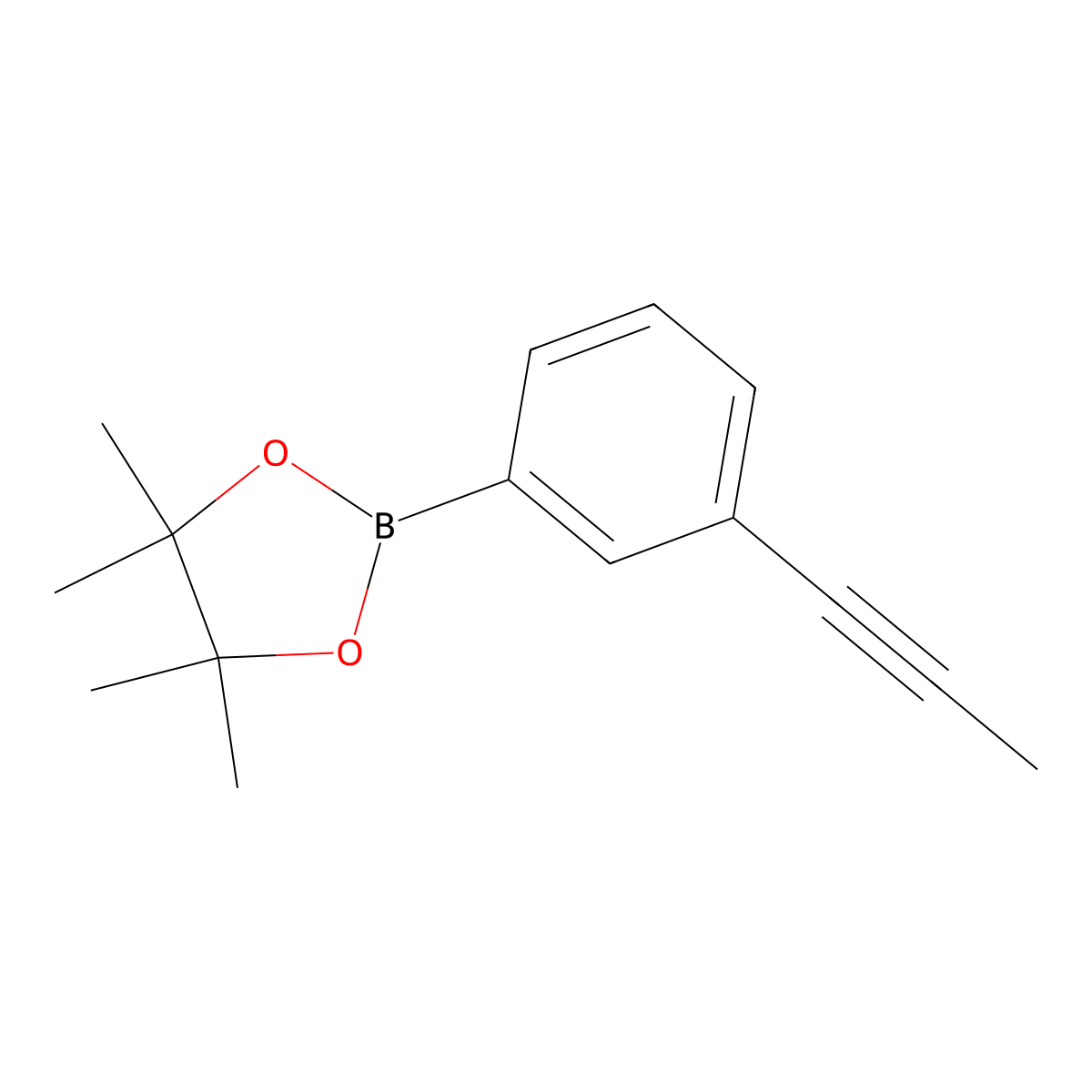 4,4,5,5-Tetramethyl-2-[3-(prop-1-yn-1-yl)phenyl]-1,3,2-dioxaborolane molecular structure, CAS 1446441-86-6