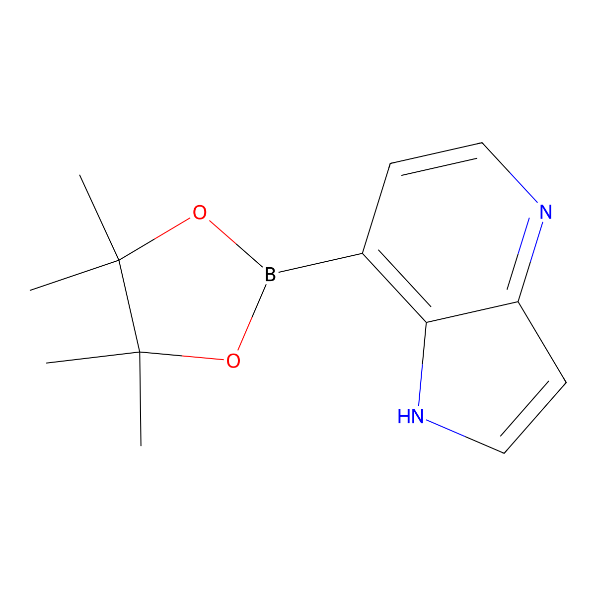 7-(4,4,5,5-Tetramethyl-1,3,2-dioxaborolan-2-yl)-1H-pyrrolo[3,2-b]pyridine molecular structure, CAS 1446443-12-4