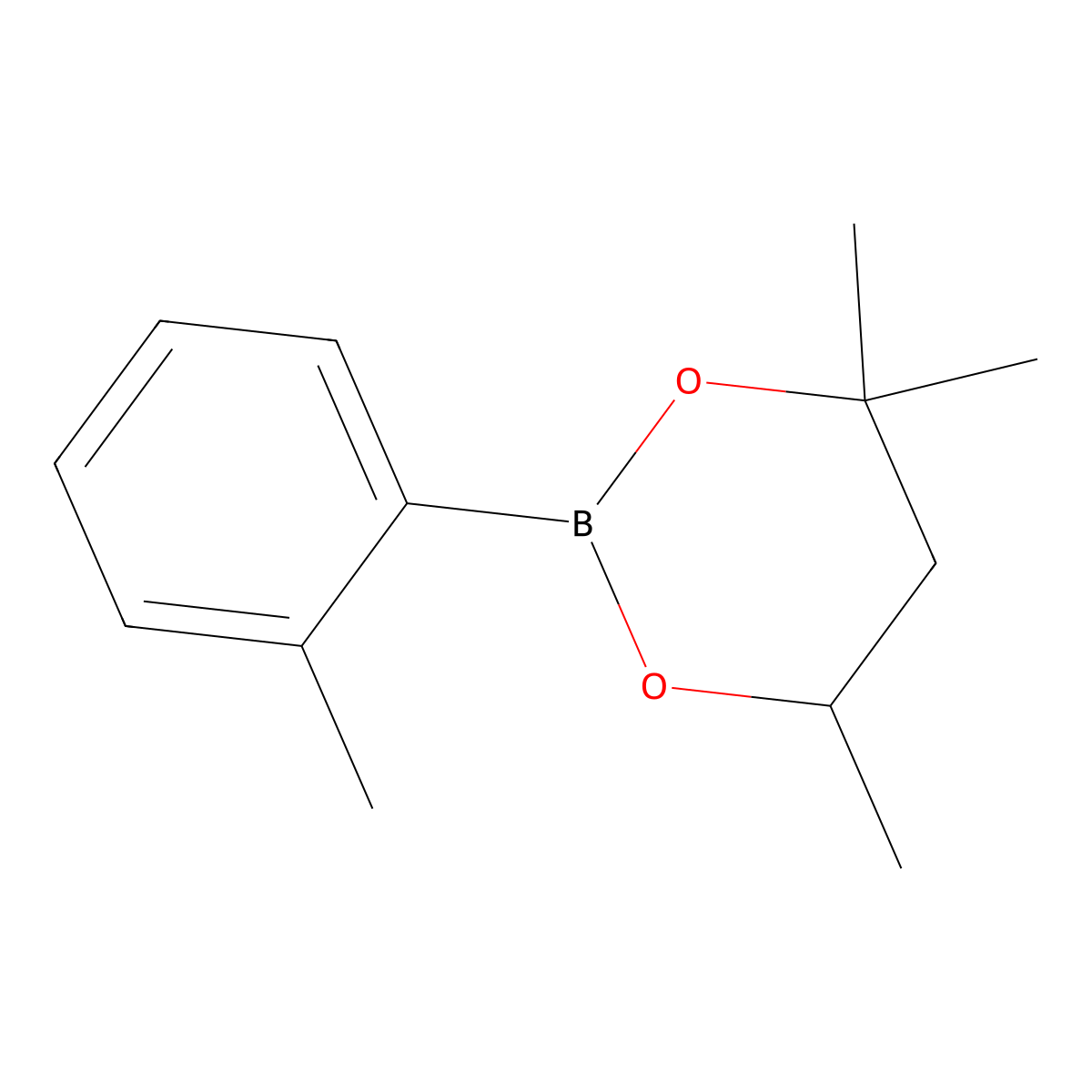 4,4,6-Trimethyl-2-(2-methylphenyl)-1,3,2-dioxaborinane molecular structure, CAS 1446443-35-1