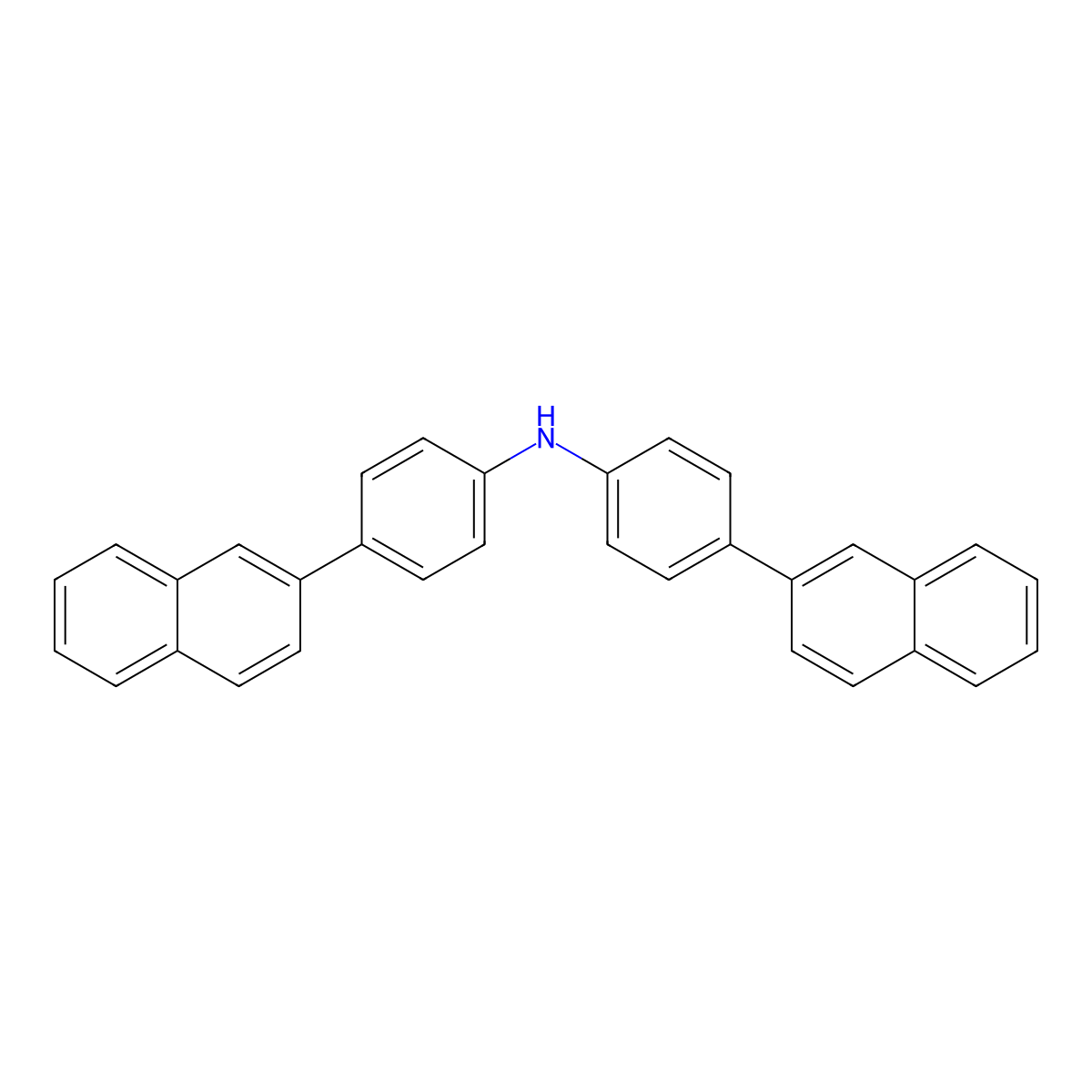 4-(2-Naphthalenyl)-N-[4-(2-naphthalenyl)phenyl]-benzeneamine molecular structure, CAS 1446448-94-7