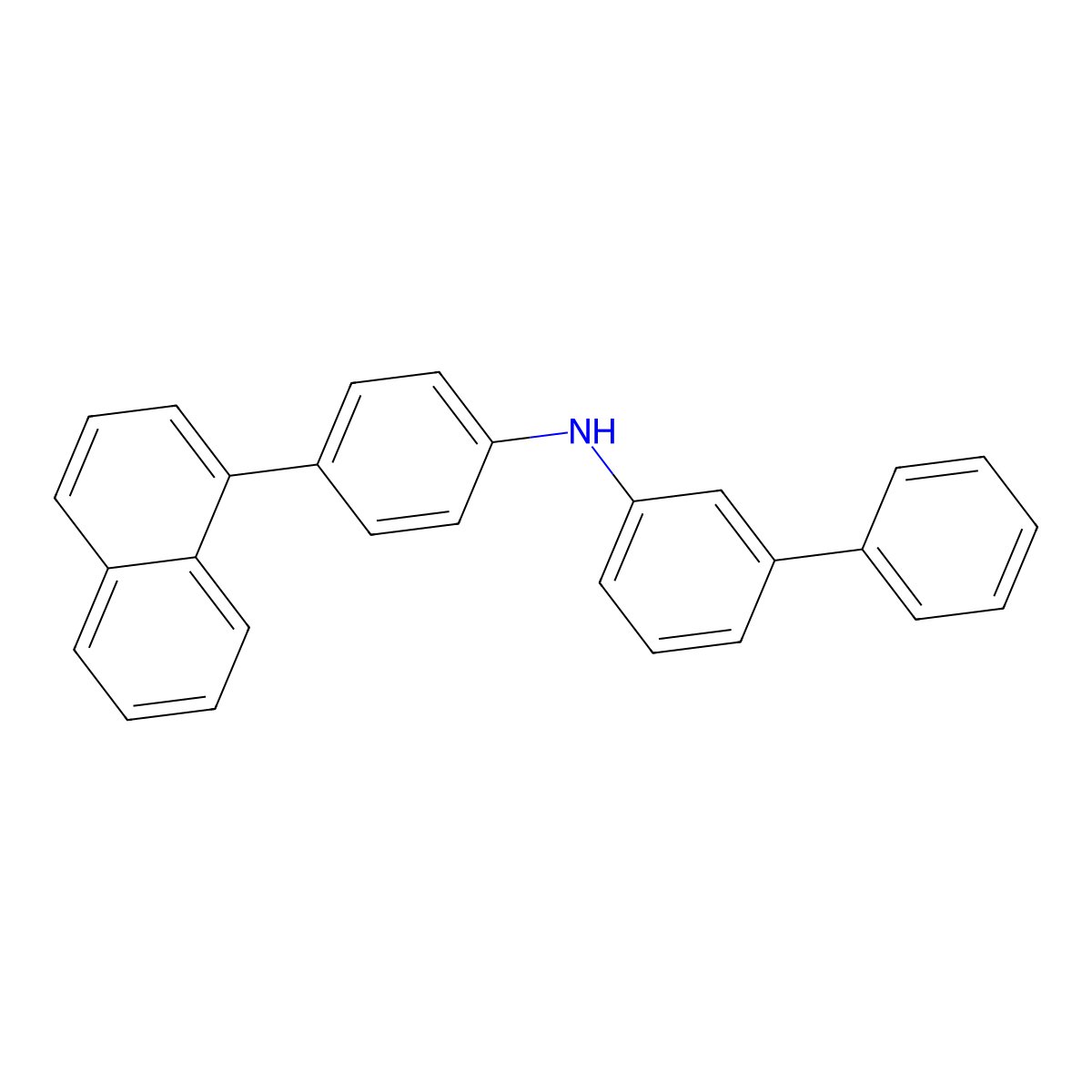 N-[4-(1-Naphthalenyl)phenyl][1,1'-biphenyl]-3-amine molecular structure, CAS 1446448-96-9