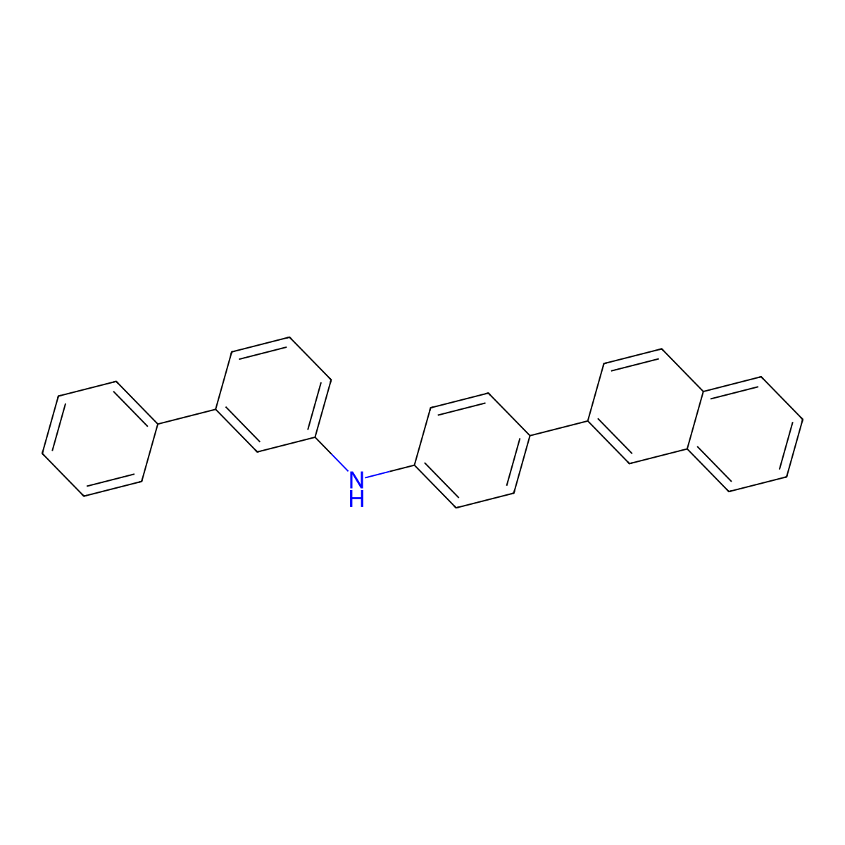 N-(4-(Naphthalen-2-yl)phenyl)-[1,1'-biphenyl]-3-amine molecular structure, CAS 1446448-97-0