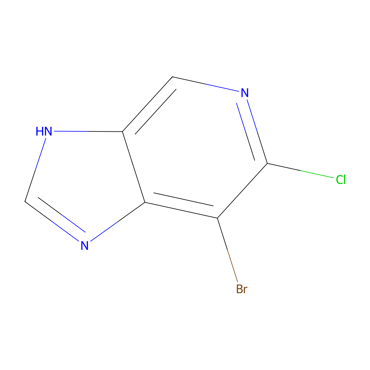 7-Bromo-6-chloro-3H-imidazo[4,5-C]pyridine molecular structure, CAS 1446449-86-0
