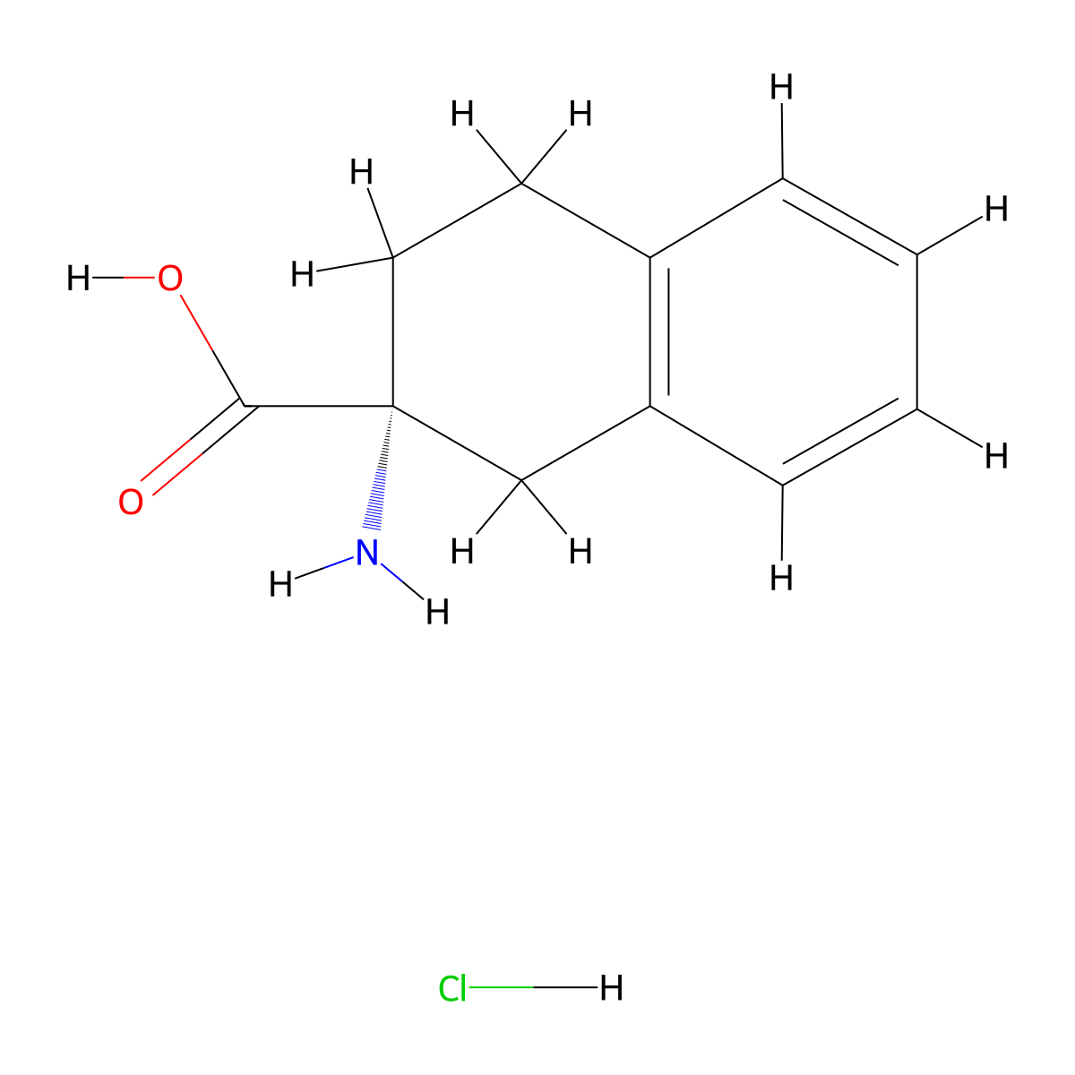 (R)-2-Amino-1,2,3,4-tetrahydronaphthalene-2-carboxylic Acid Hydrochloride molecular structure, CAS 144646-53-7